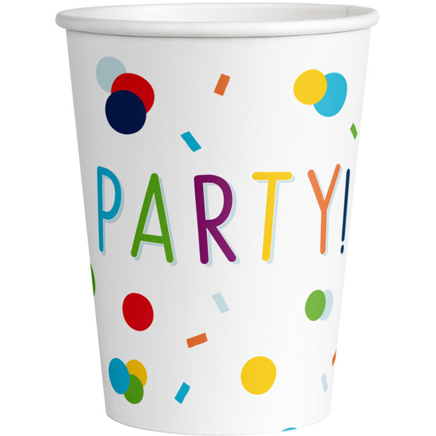 8 Cups Confetti Birthday Paper 250 ml