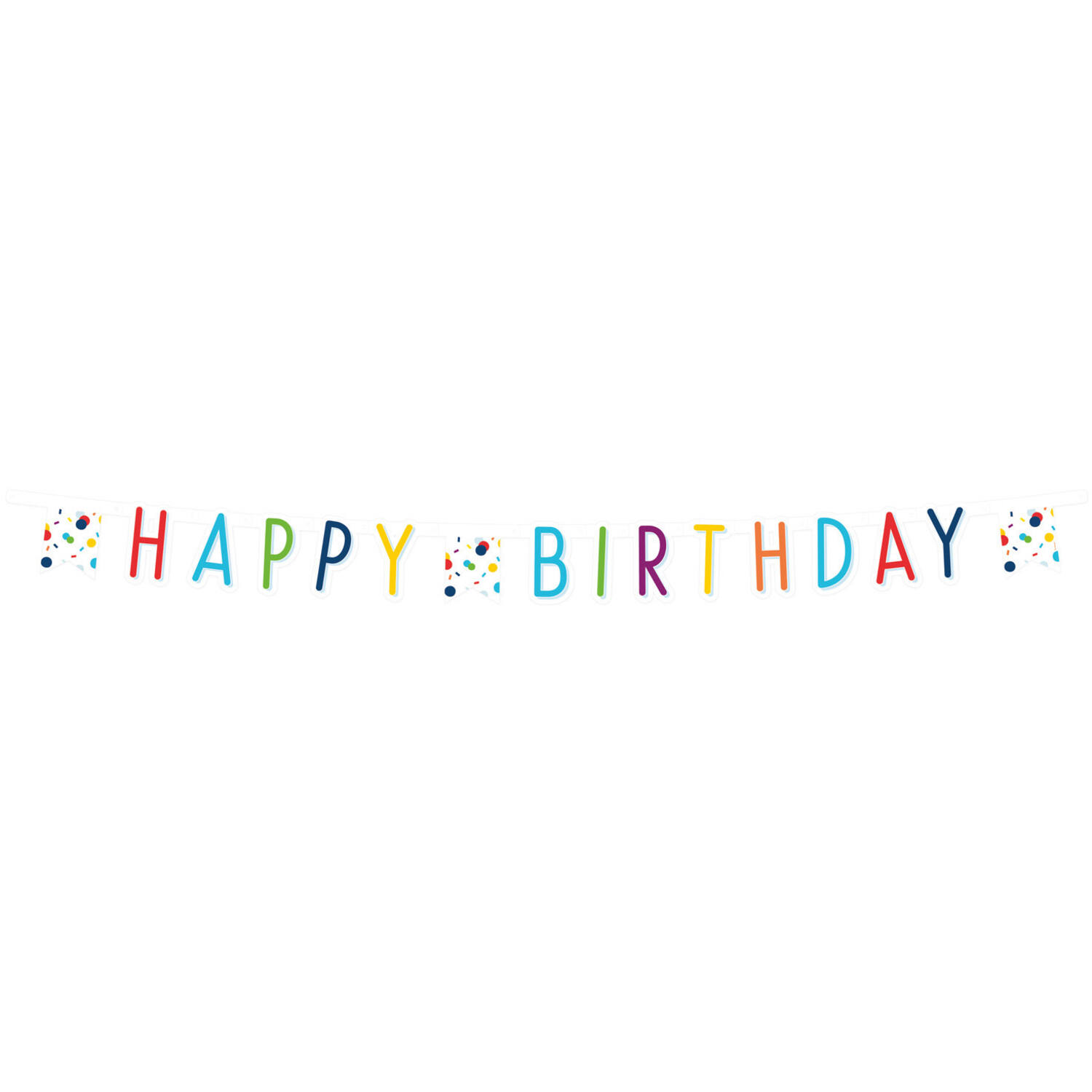 Letter Banner - Confetti "Happy Birthday" - 1.8 metres