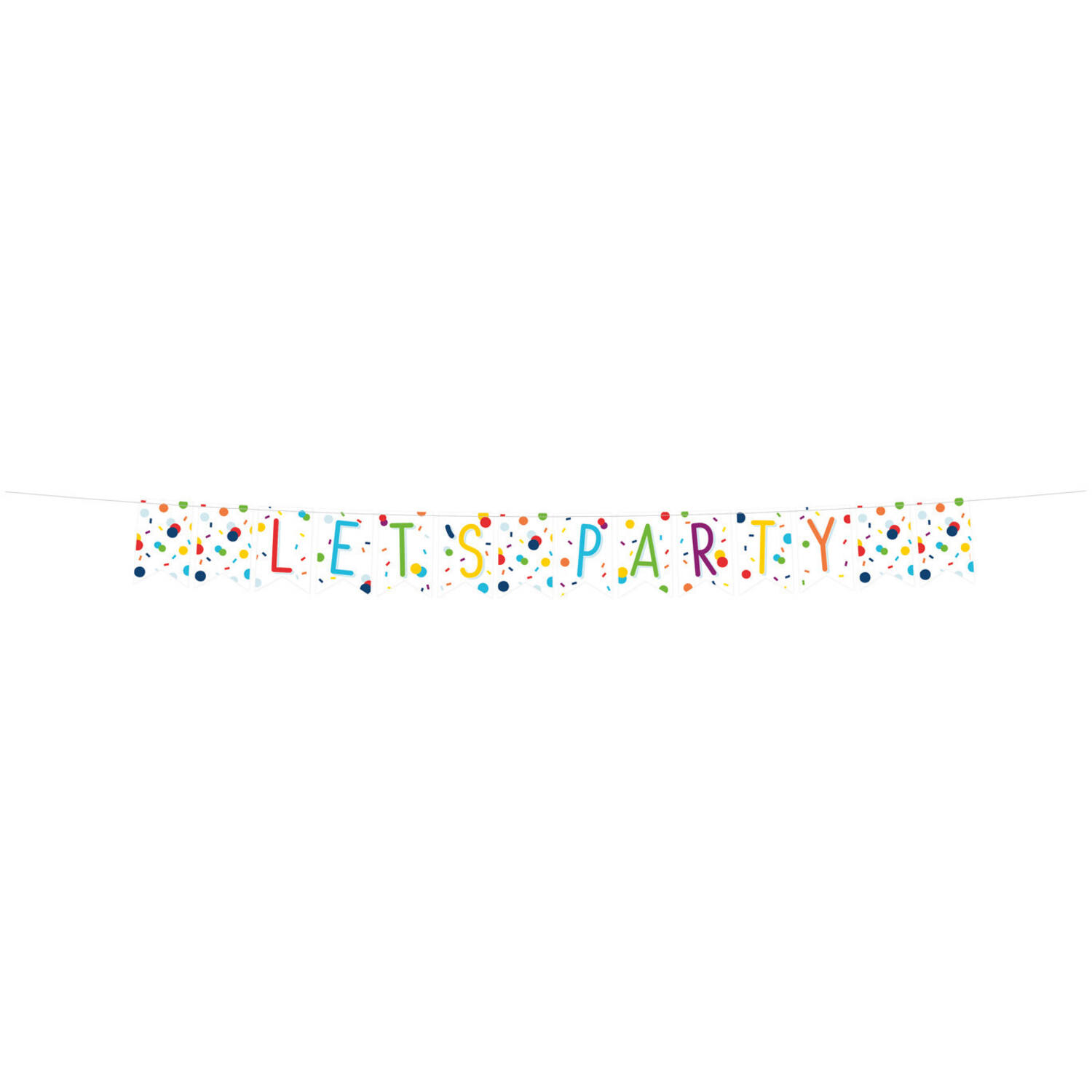 Flag Banner Confetti Birthday Paper 185 x 19 cm