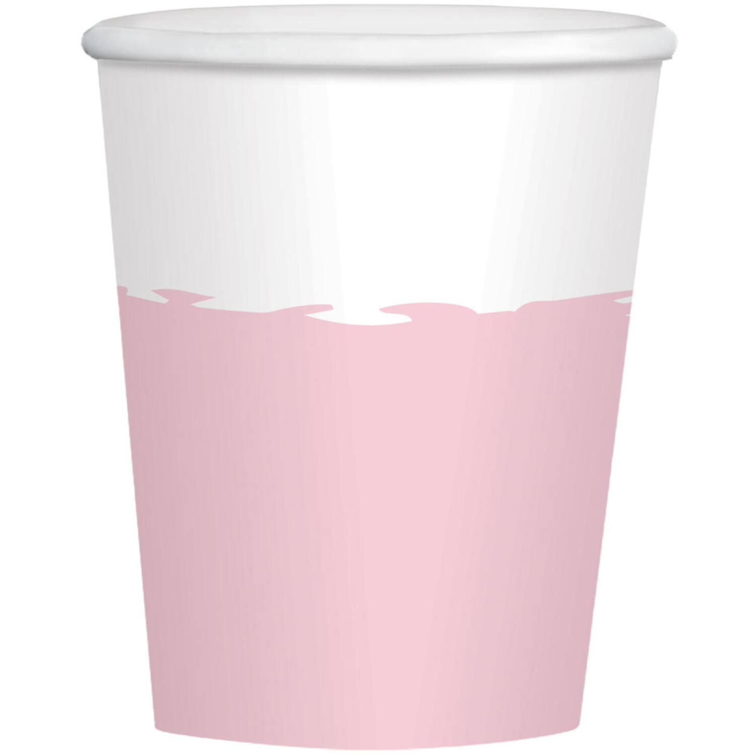 8 Cups Rose Gold Birthday Paper 250 ml