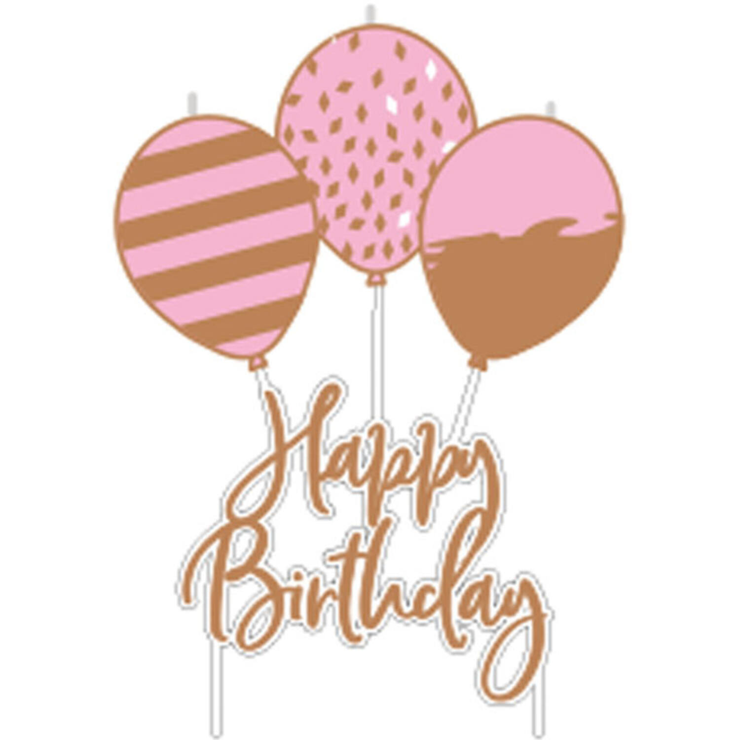 Pick Candle Rose Gold Birthday6,2 x 11,3 cm