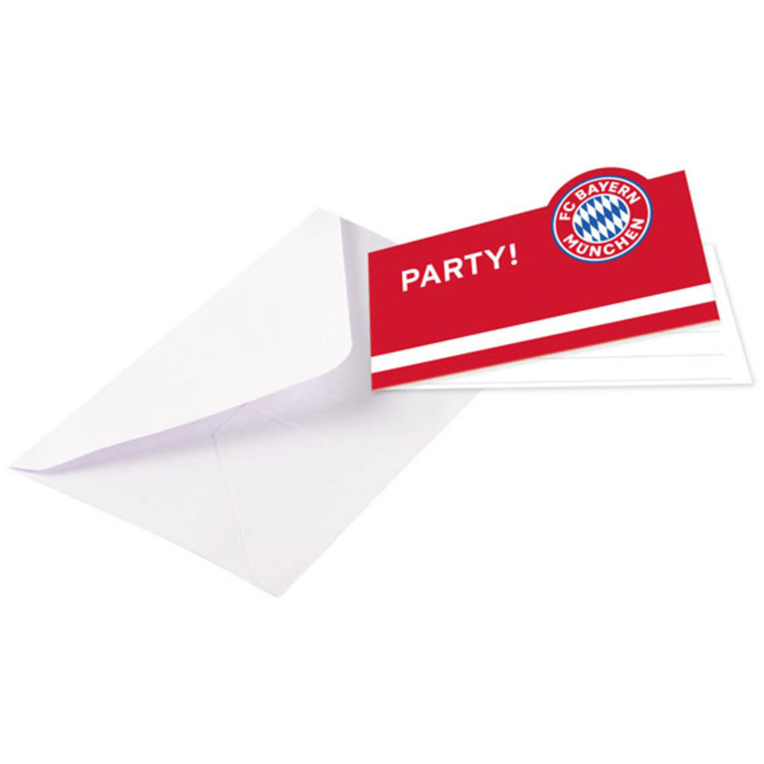 8 Invites & Envelopes FC Bayern Munich 13,9 x 8 cm