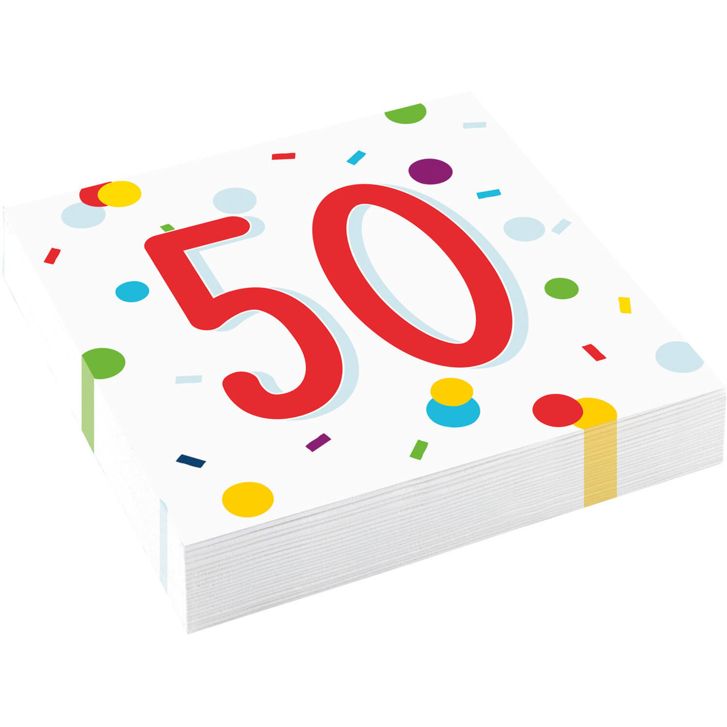 20 Napkins Confetti Birthday 50 33 x 33 cm
