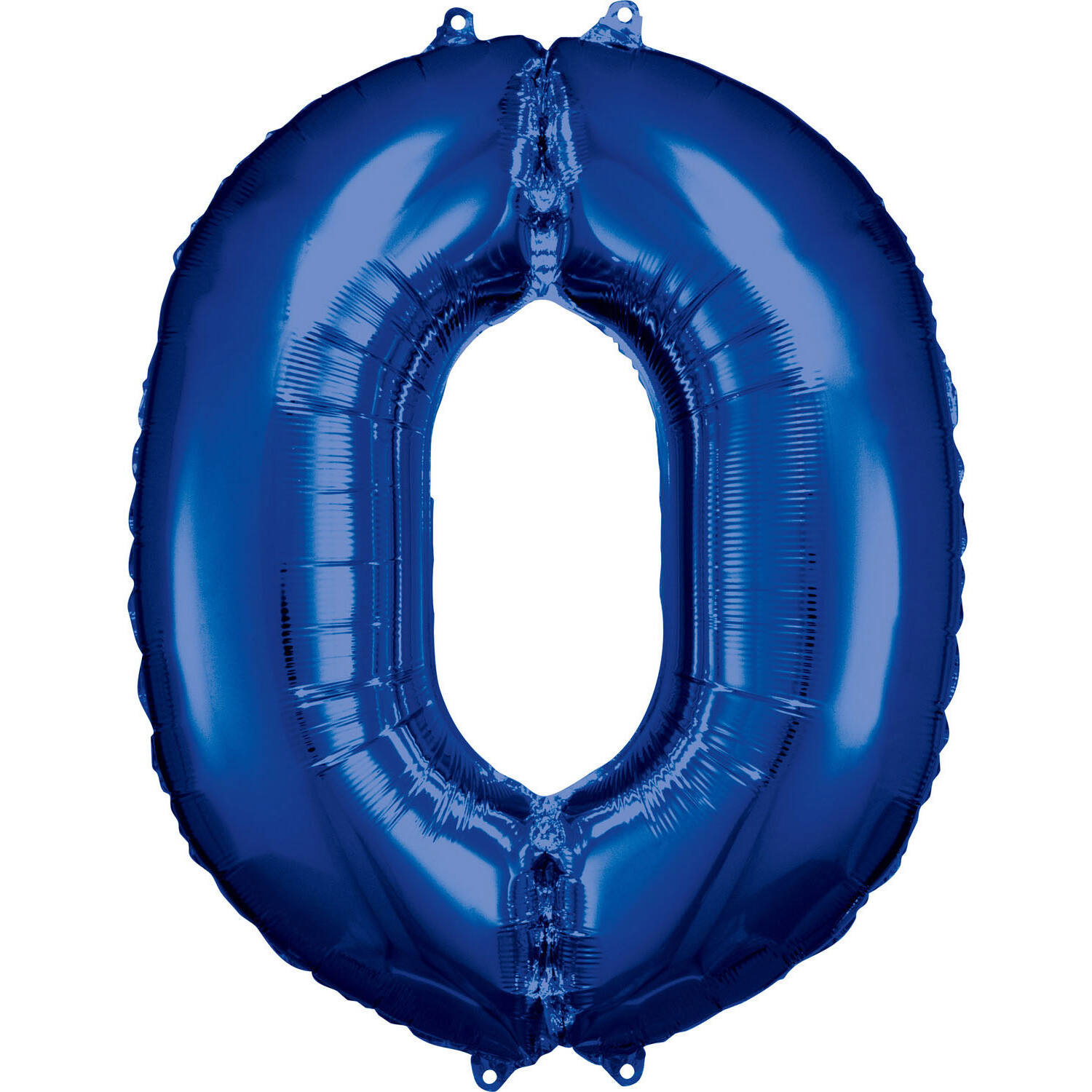 Large Number 0 Blue Foil Balloon N34 Packaged 86 cm x 70 cm