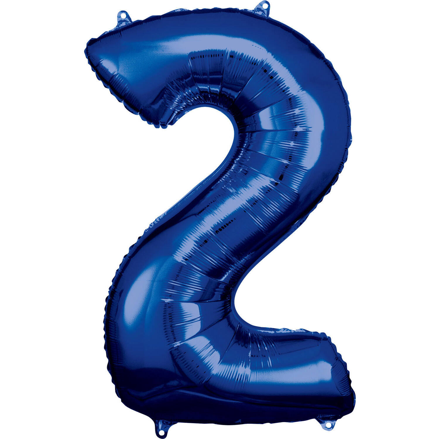 Large Number 2 Blue Foil Balloon N34 Packaged 92 cm x 57 cm