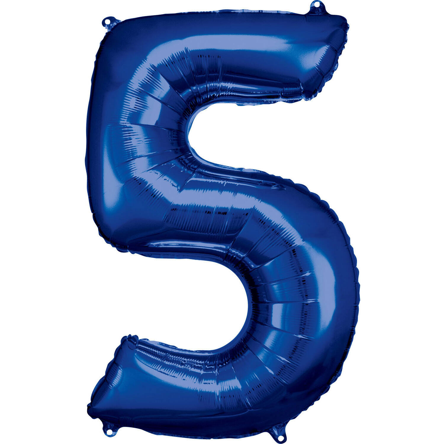 Large Number 5 Blue Foil Balloon N34 Packaged 92 cm x 57 cm