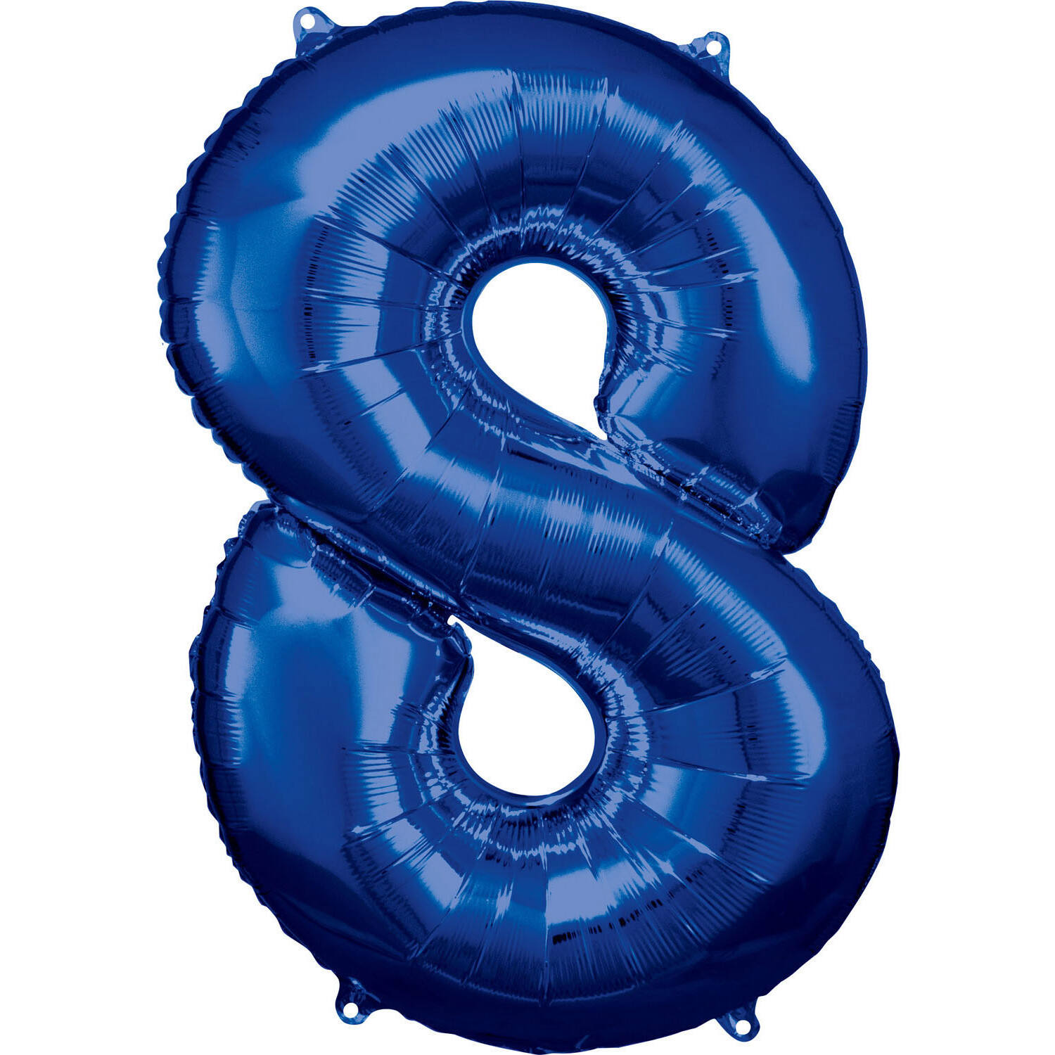 Large Number 8 Blue Foil Balloon N34 Packaged 86 cm x 57 cm