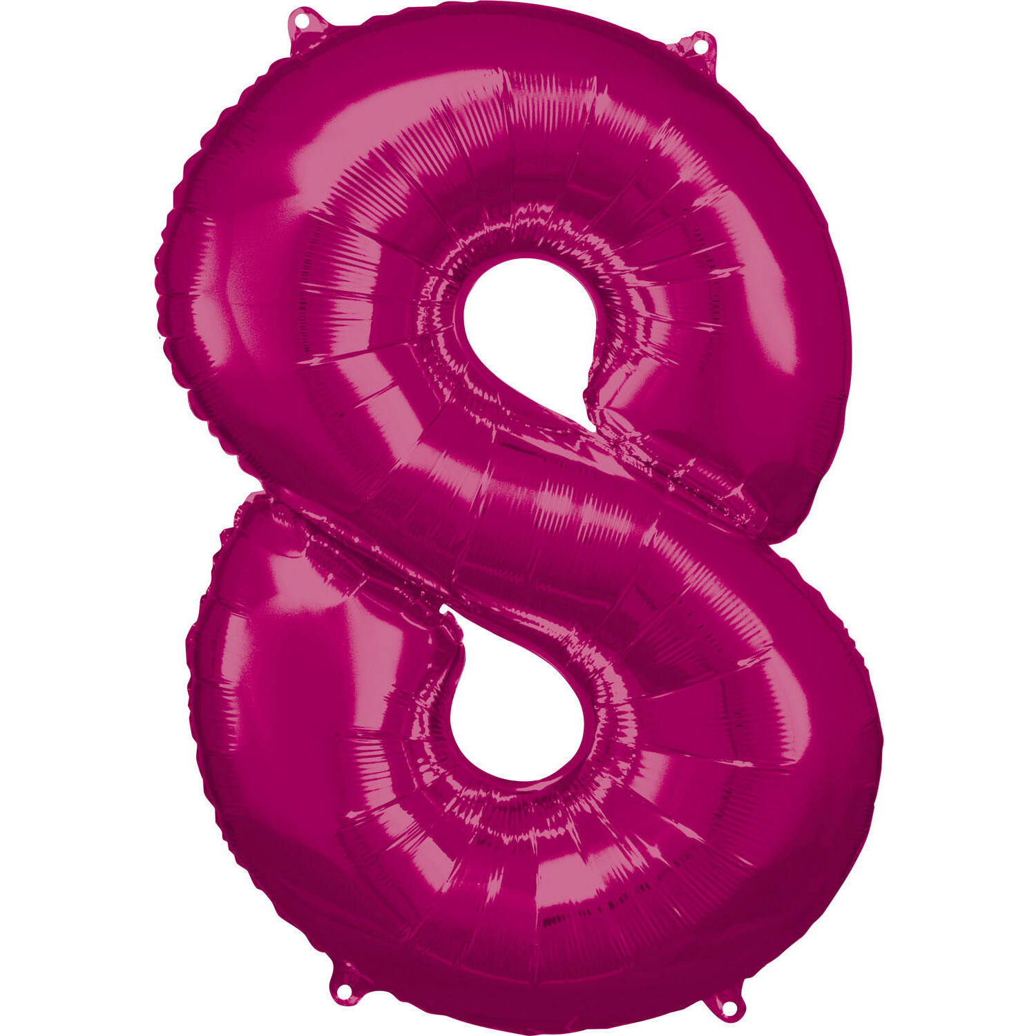 Large Number 8 Pink Foil Balloon N34 Packaged 86 cm x 57 cm