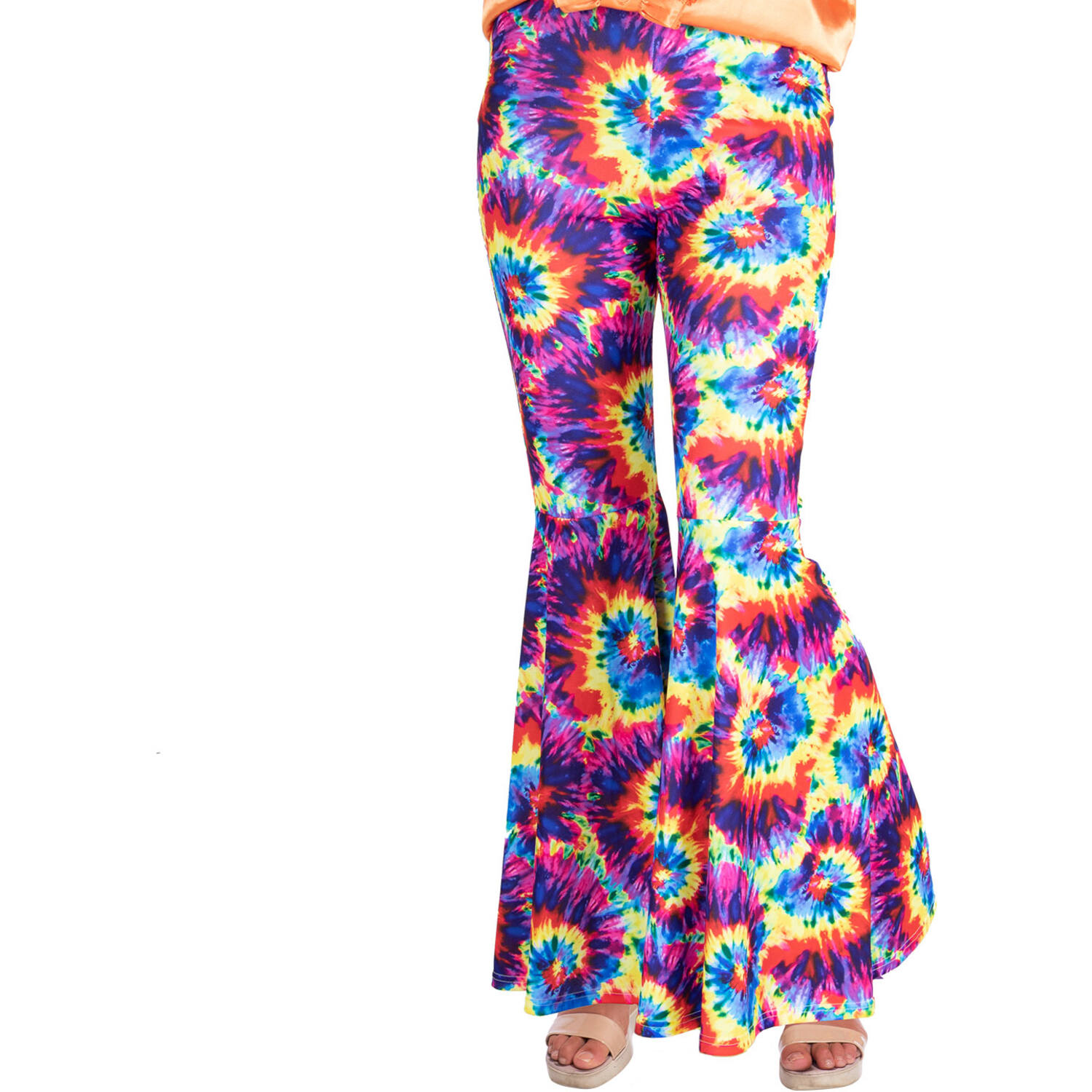 Adult Costume Rainbow Tie Dye Flares Size S