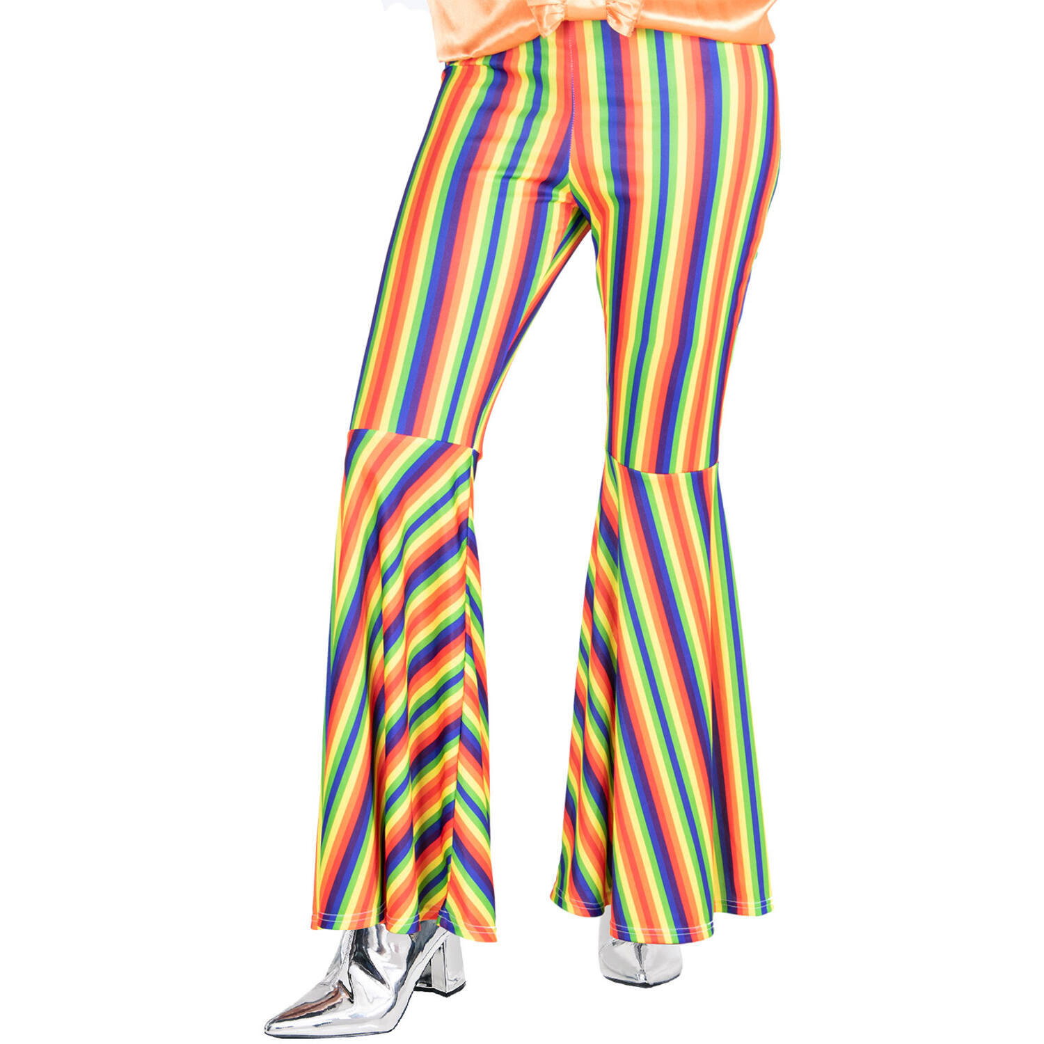 Adult Costume Rainbow Striped Flares Size S
