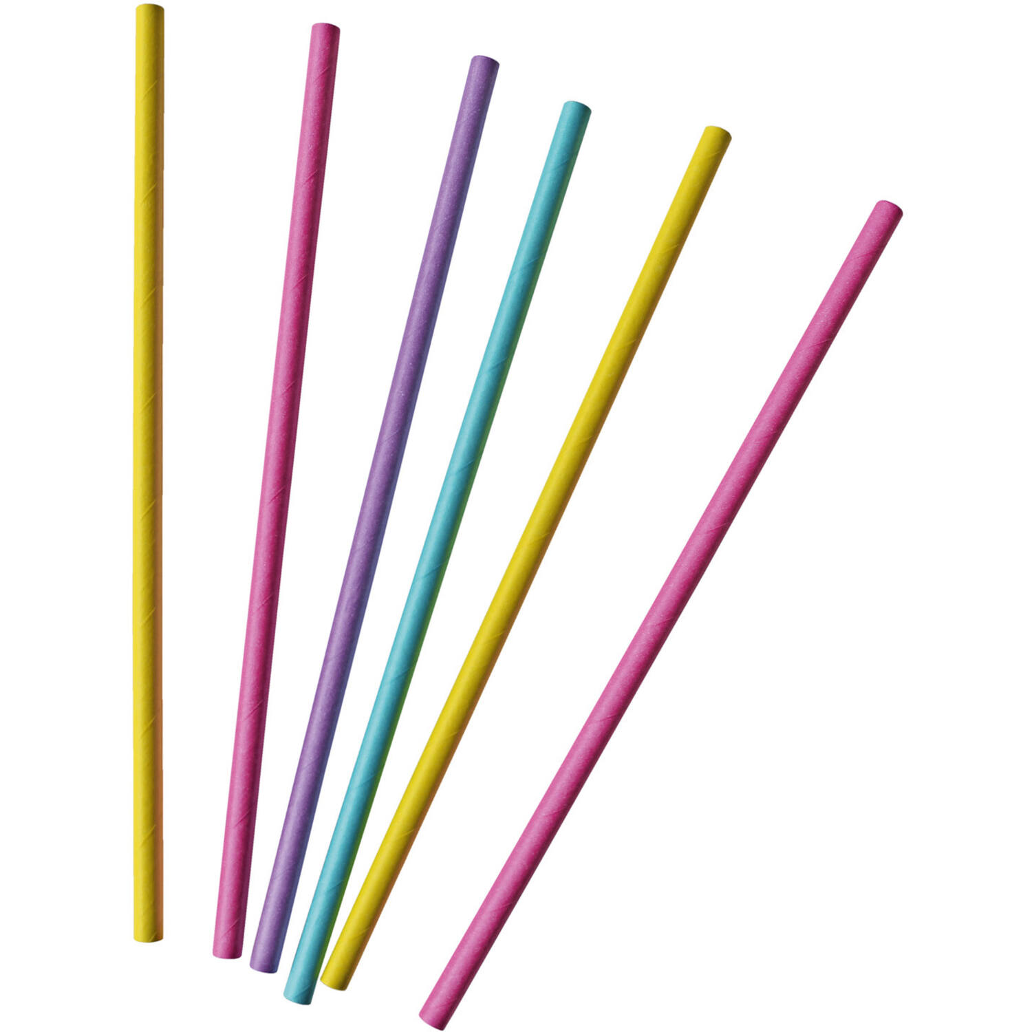 30 Straws Neon Paper assorted 19.7 cm