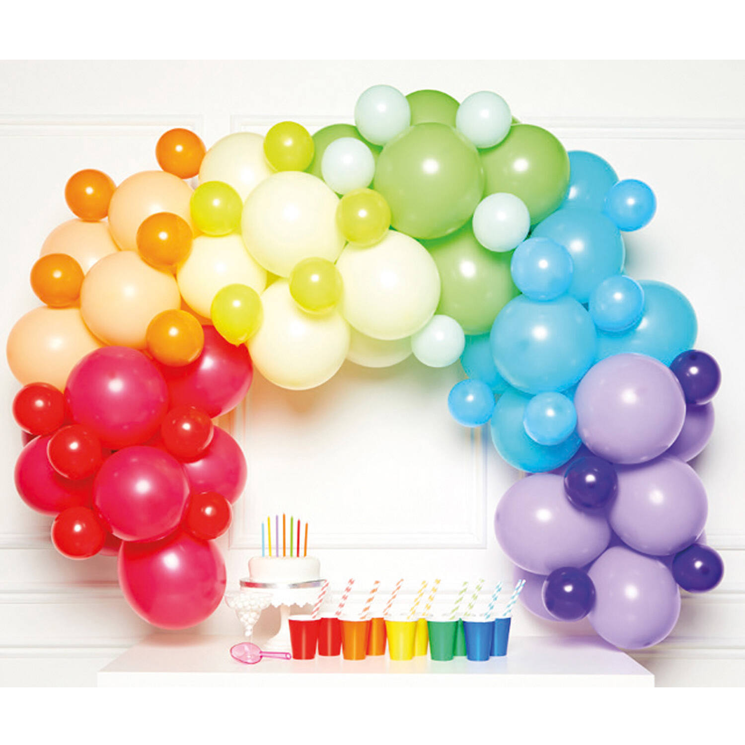 DIY Balloon Garland Rainbow 78 Balloons