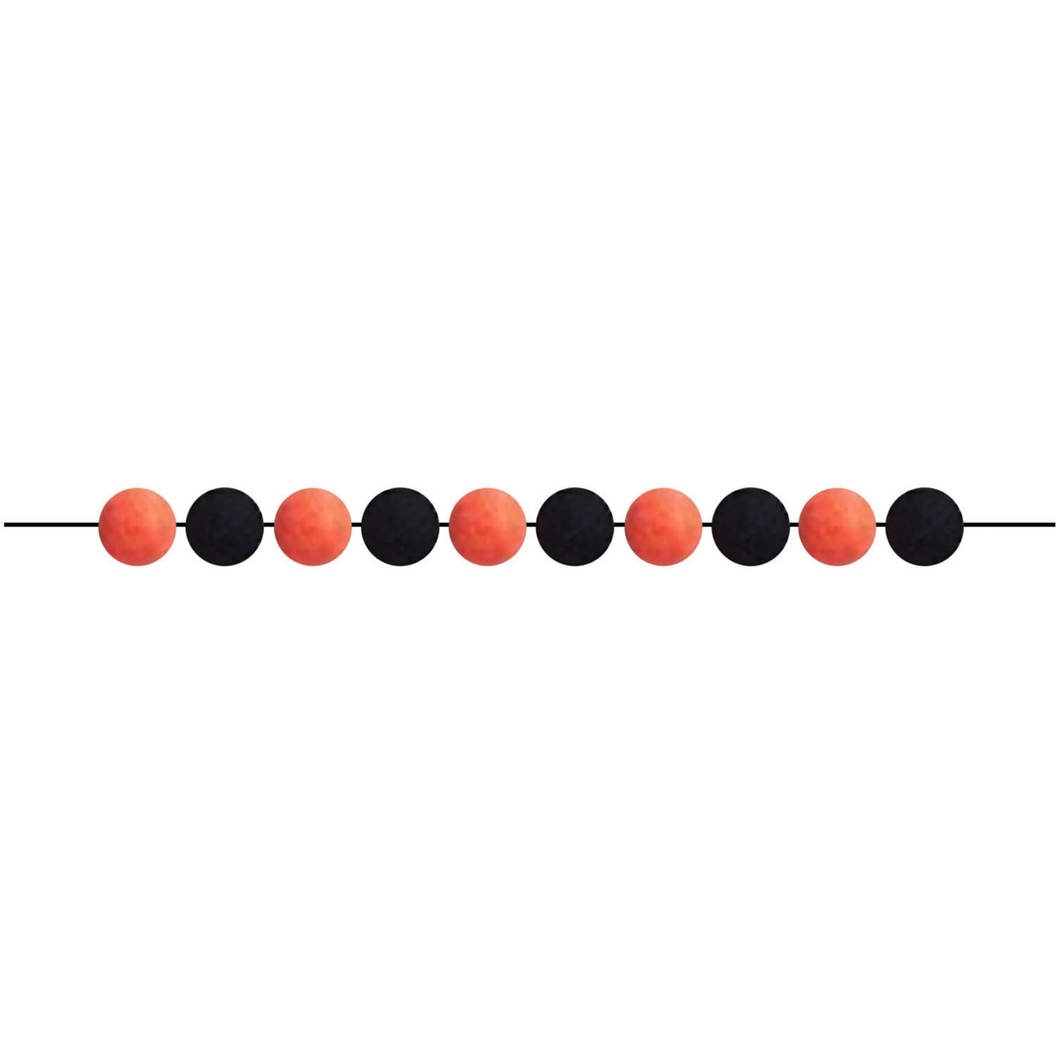 Pom Pom Garland Black Orange