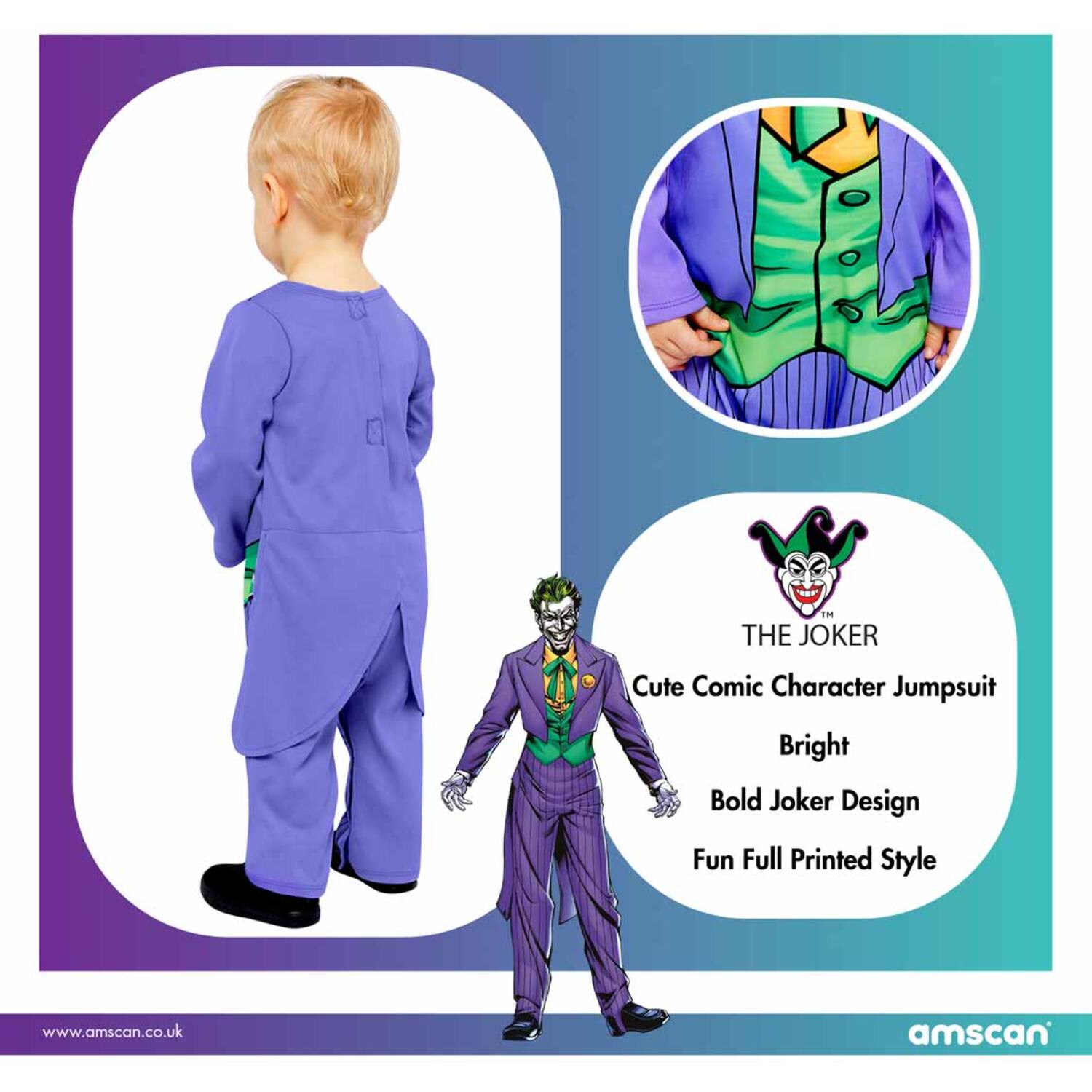 Child Costume Joker Comic 6-12 mths