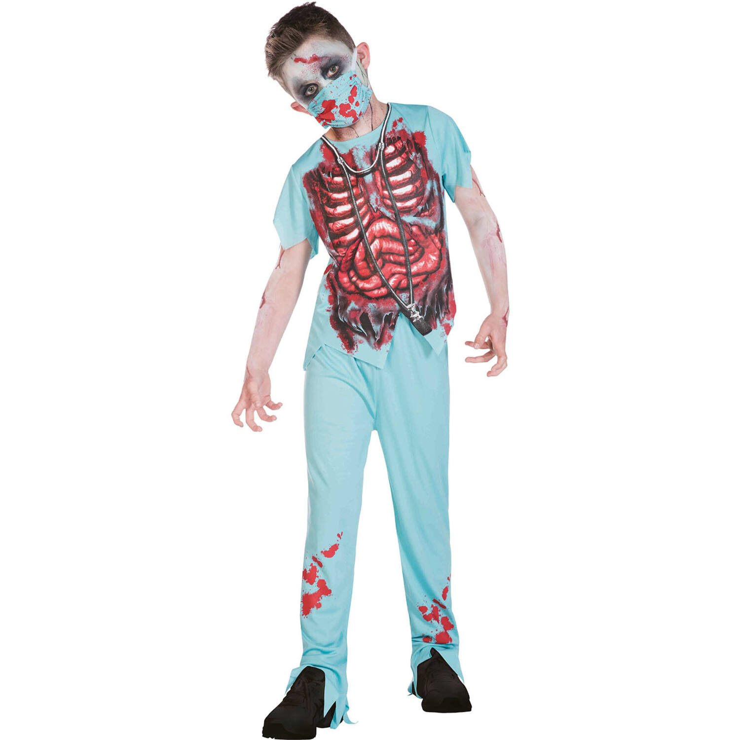 Child Costume Zombie Surgeon Age 12-14 Years