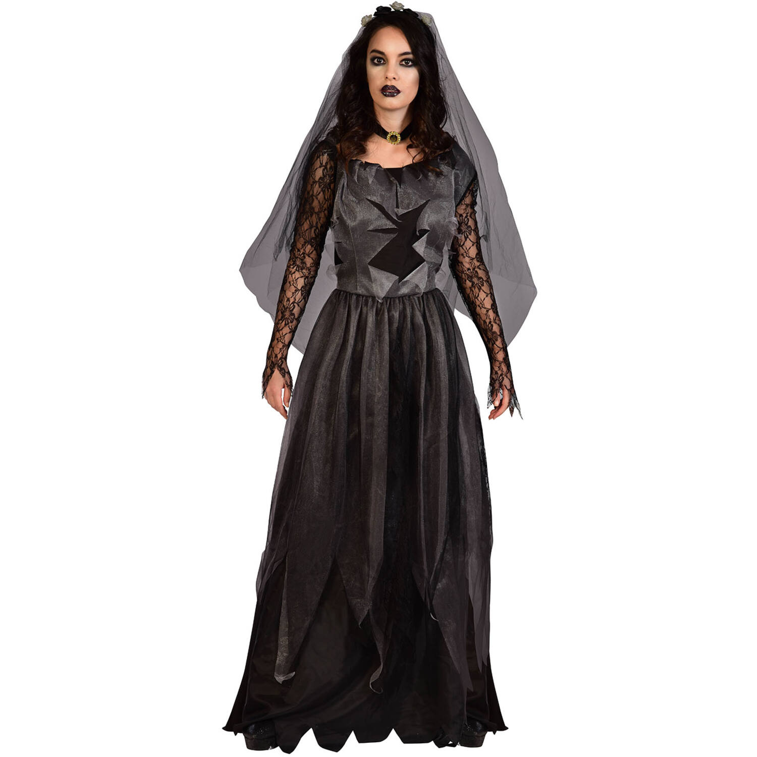 Adult Costume Black Corpse Dress Size S