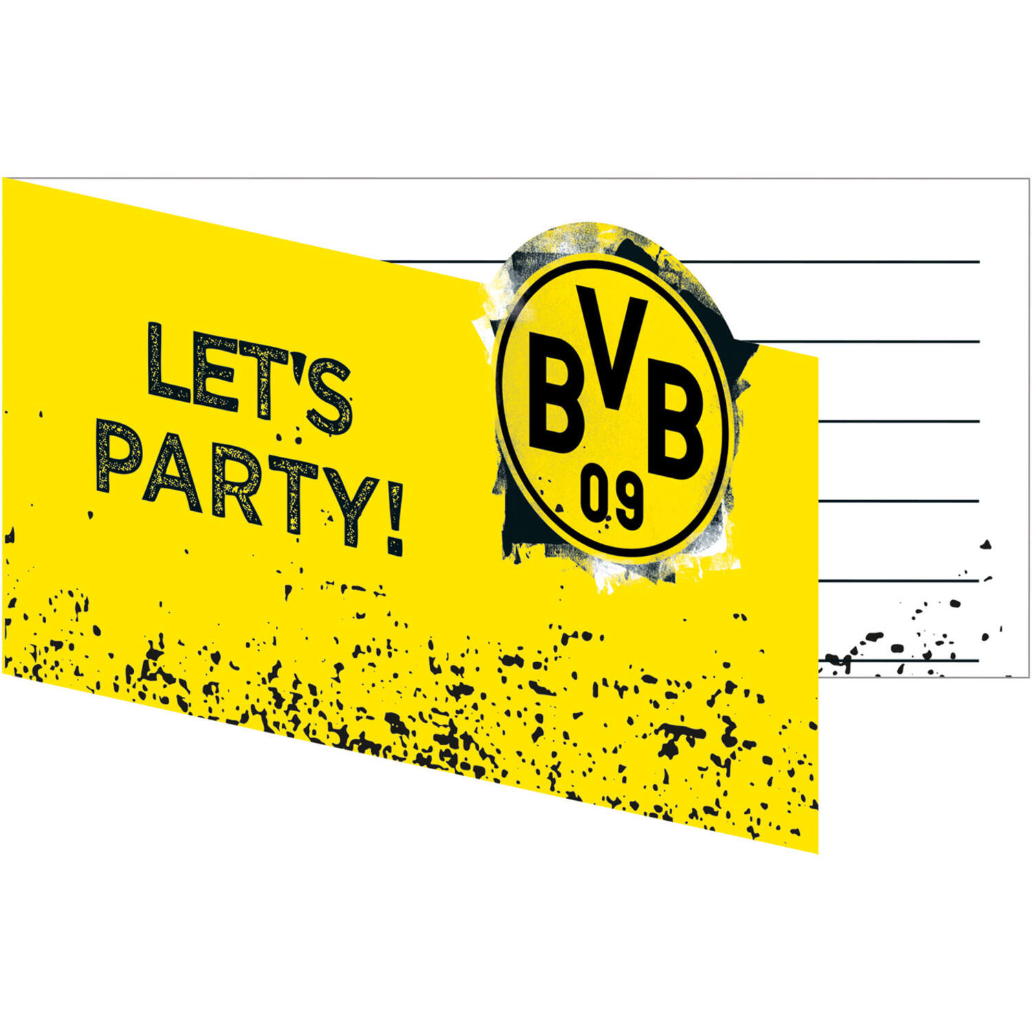 8 Invites & Envelopes BVB Dortmund 13,9 x 8 cm