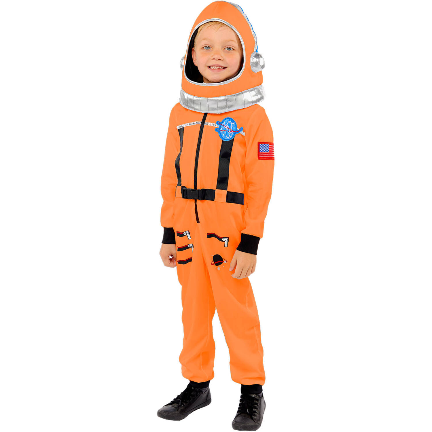 Child Costume Space Suit Orange 8-10 Years
