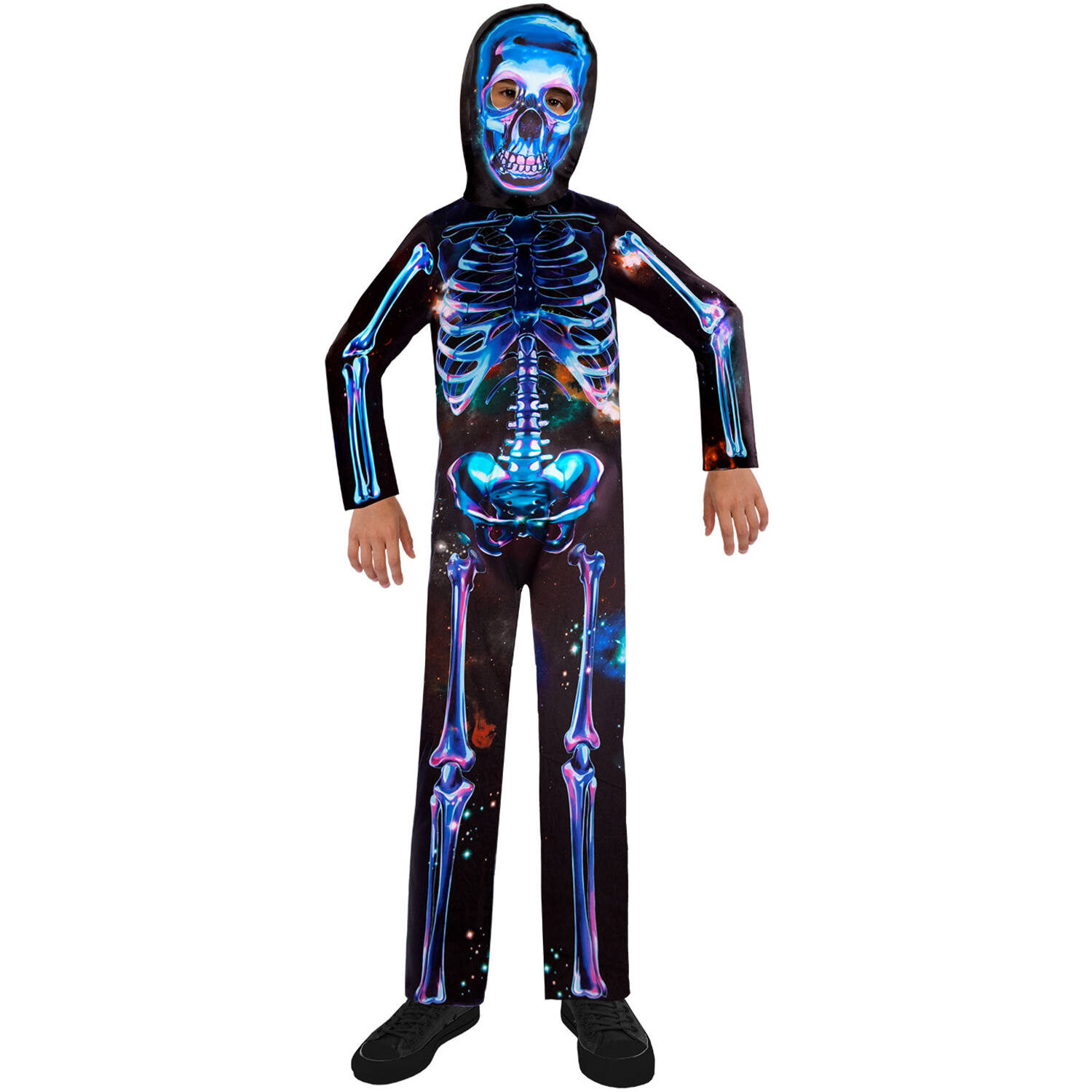 Child Costume  Neon Skeleton Boy Age 6-8 Years