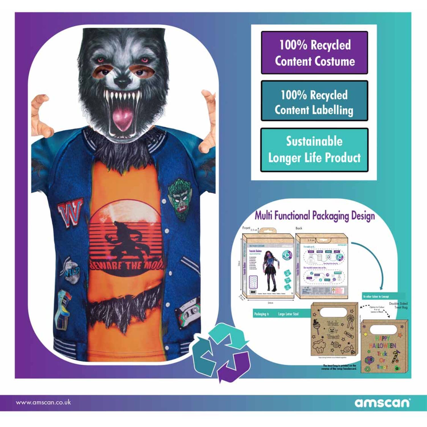 Child Costume  Werewolf Age 6-8 Years