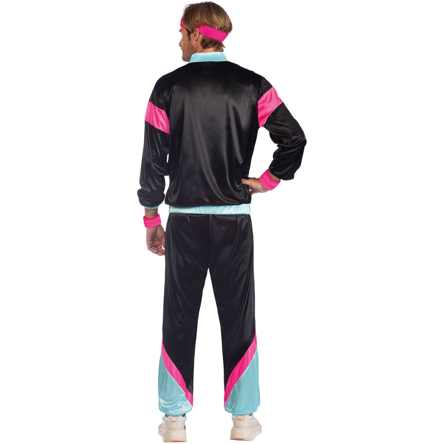 Adult Costume 80s Shell Suit Black Size Standard