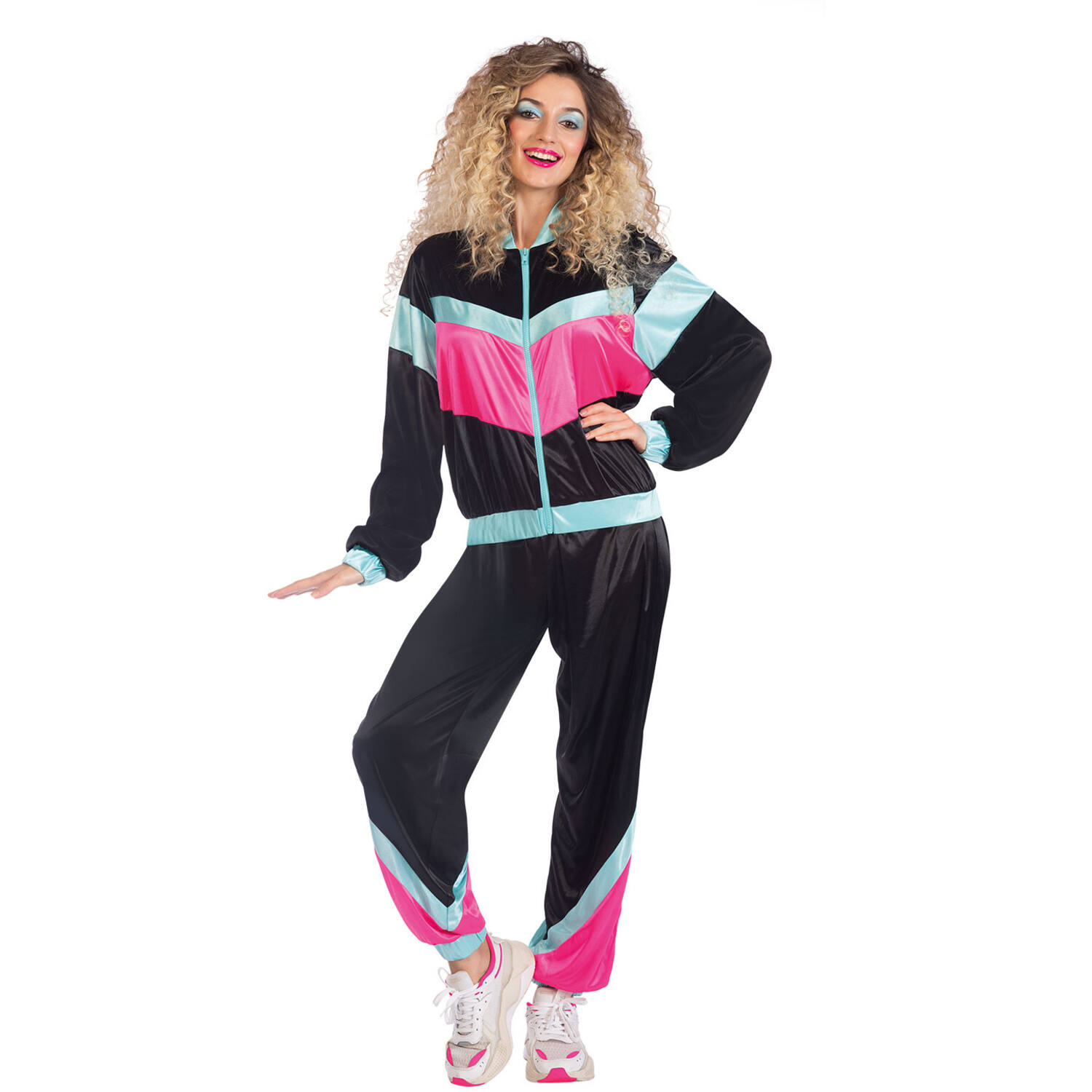 Adult Costume 80s Shel Suit Black Size L 