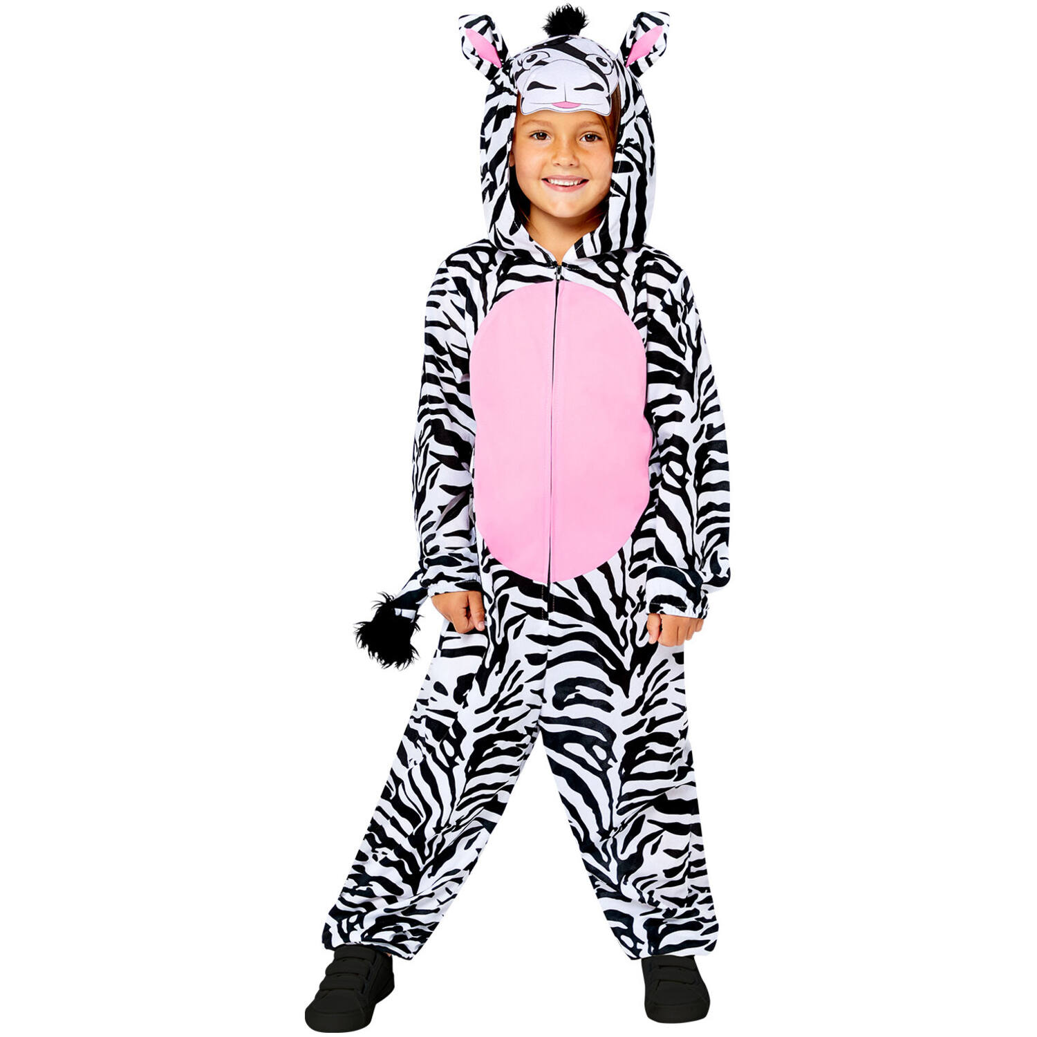 Child Costume Zebra Onesie Age 8-10 Years