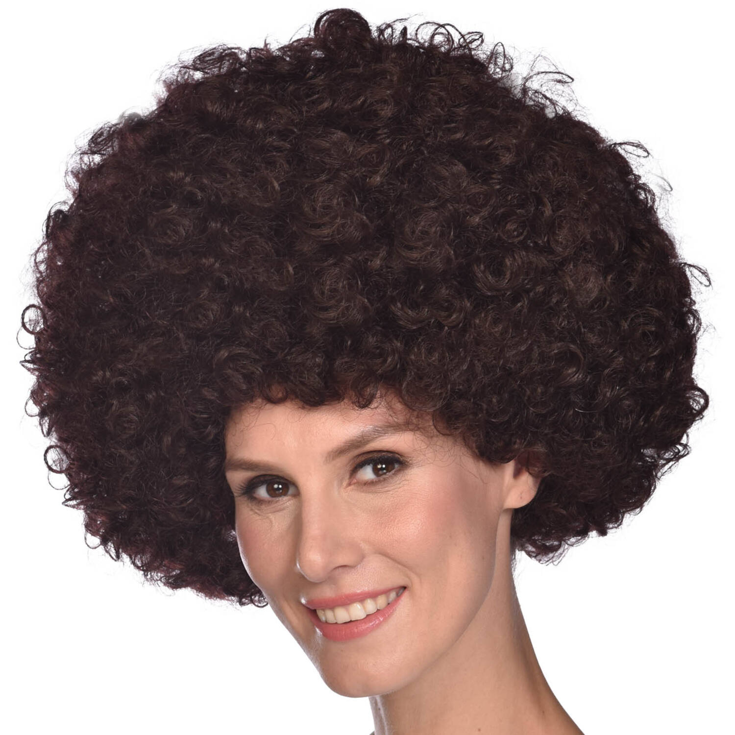 Costume Accessory Disco Afro Wig Brown One Size