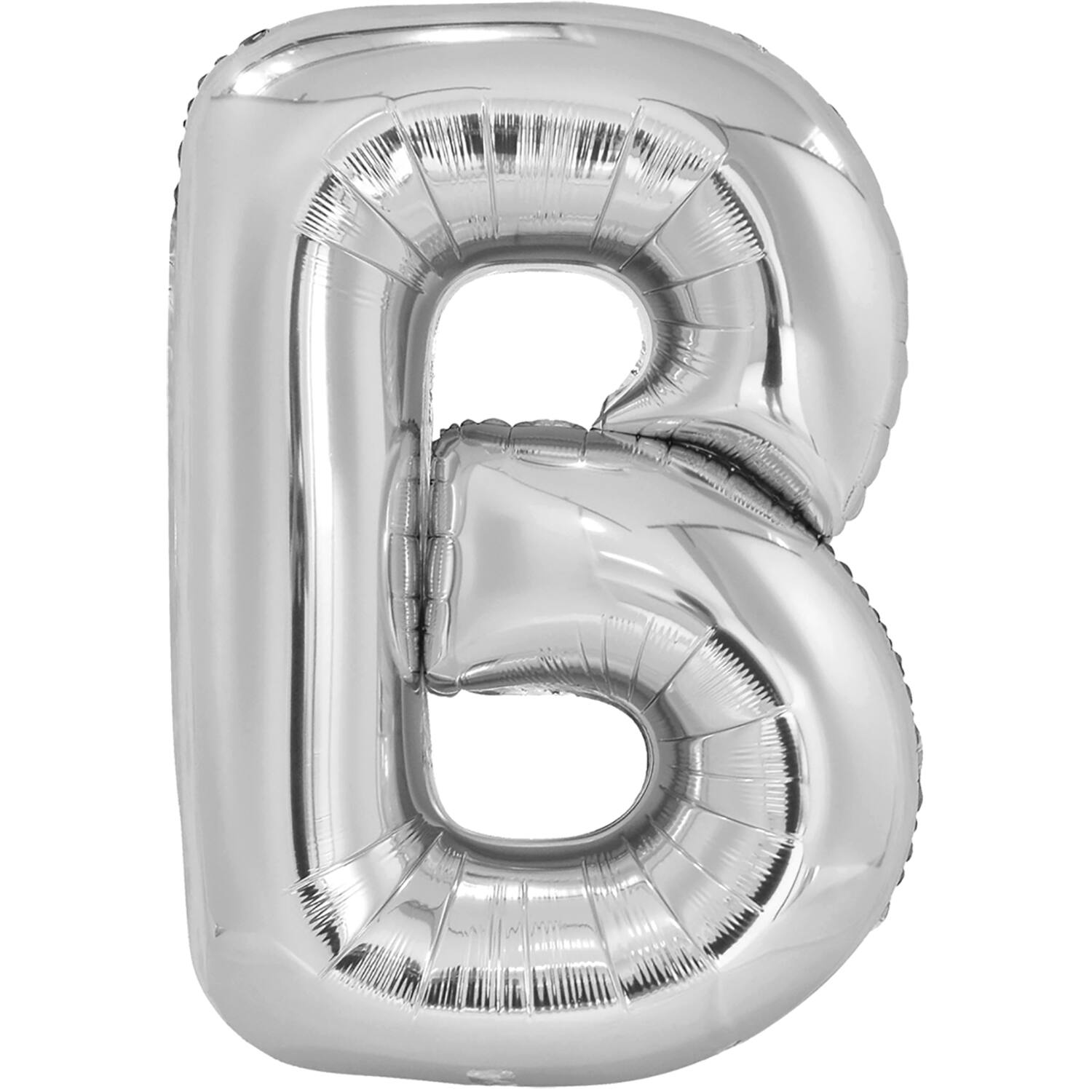 Large Letter B Silver Foil Balloon N34 Packaged 84 cm x 59 c