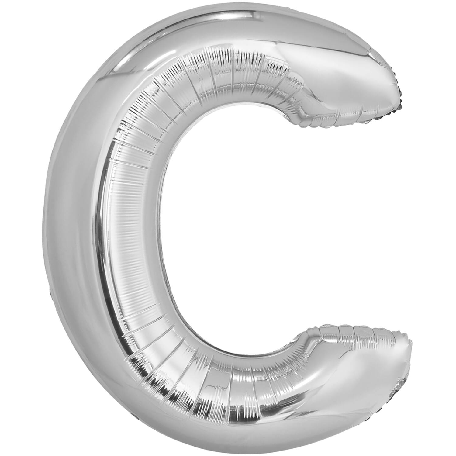 Large Letter C Silver Foil Balloon N34 Packaged 84 cm x 69 c