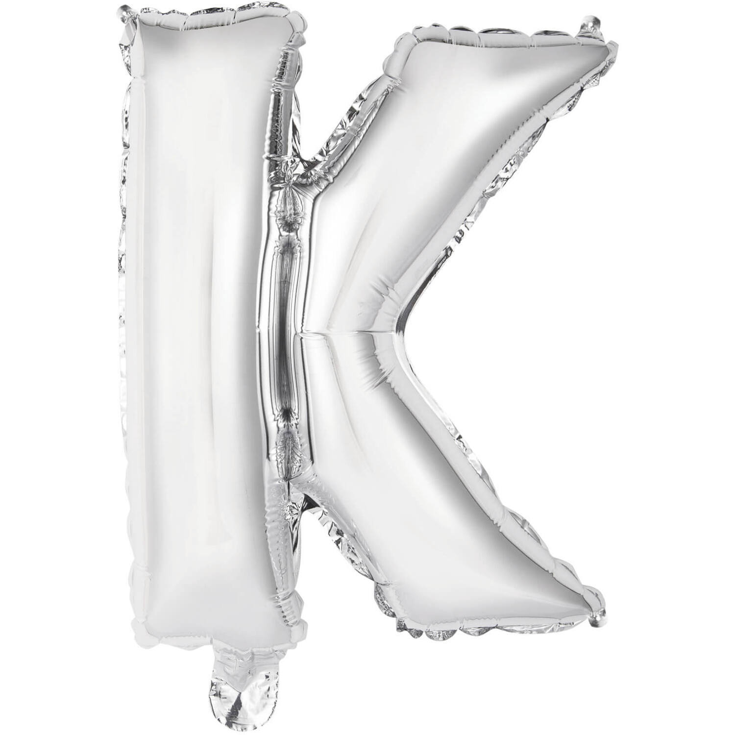 Mini Letter K Silver Foil Balloon N16 Packaged 36 cm x 27 cm