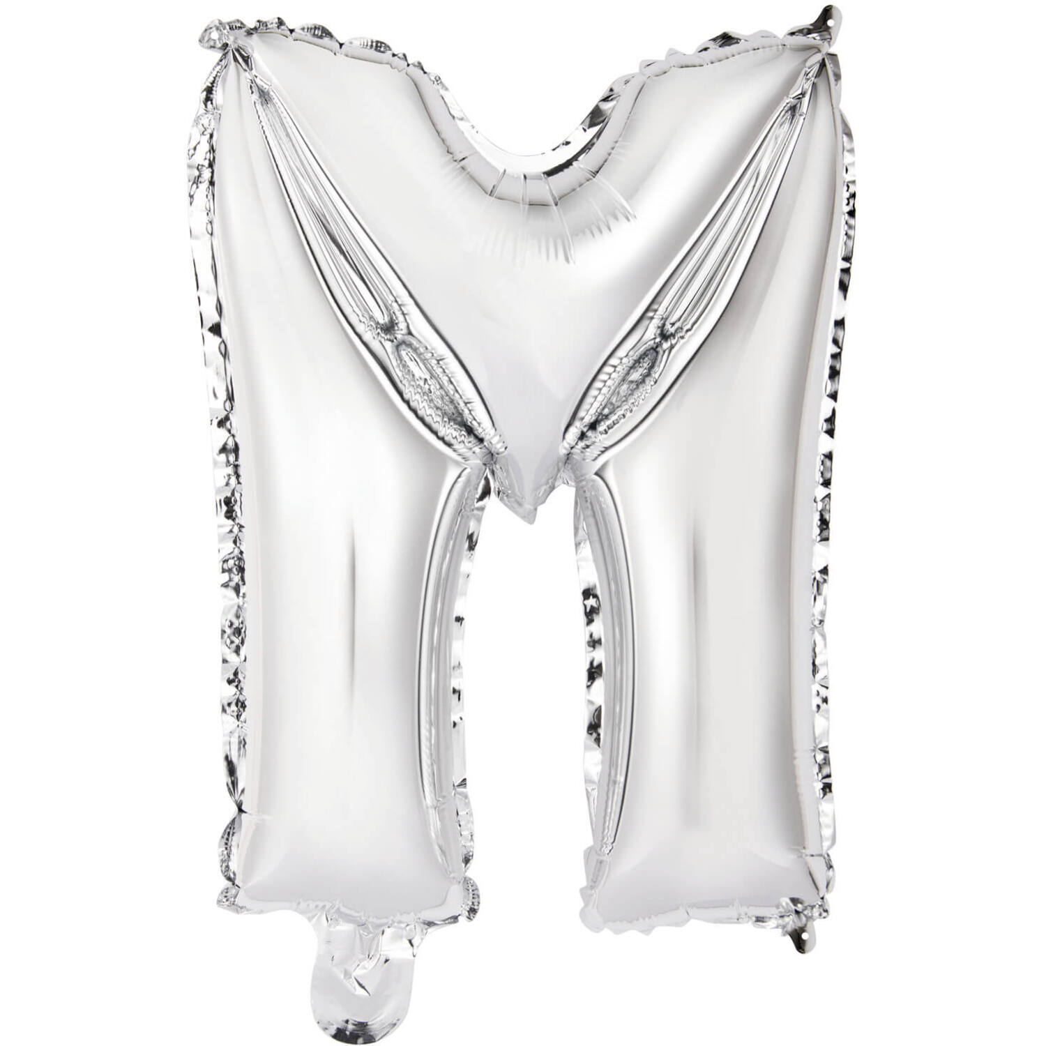 Mini Letter M Silver Foil Balloon N16 Packaged 34 cm x 26 cm