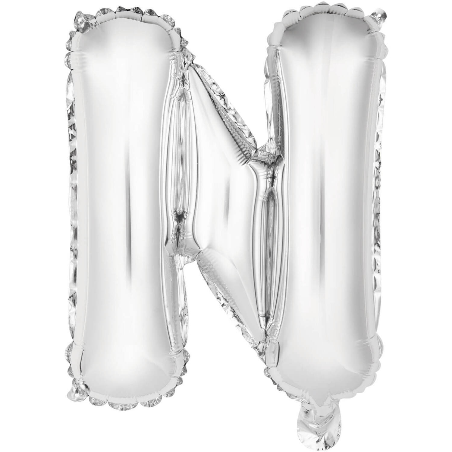 Mini Letter N Silver Foil Balloon N16 Packaged 36 cm x 25 cm