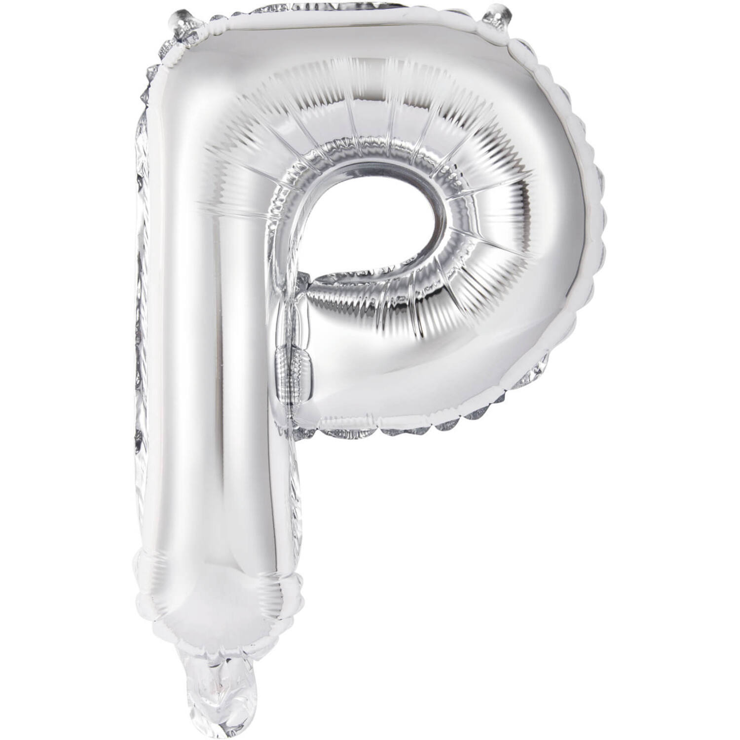 Mini Letter P Silver Foil Balloon N16 Packaged 35 cm x 24 cm