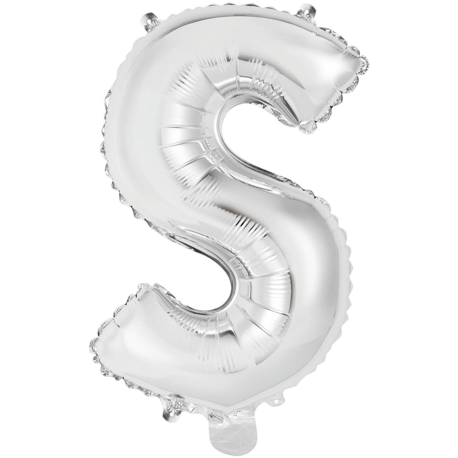 Mini Letter S Silver Foil Balloon N16 Packaged 33 cm x 21 cm