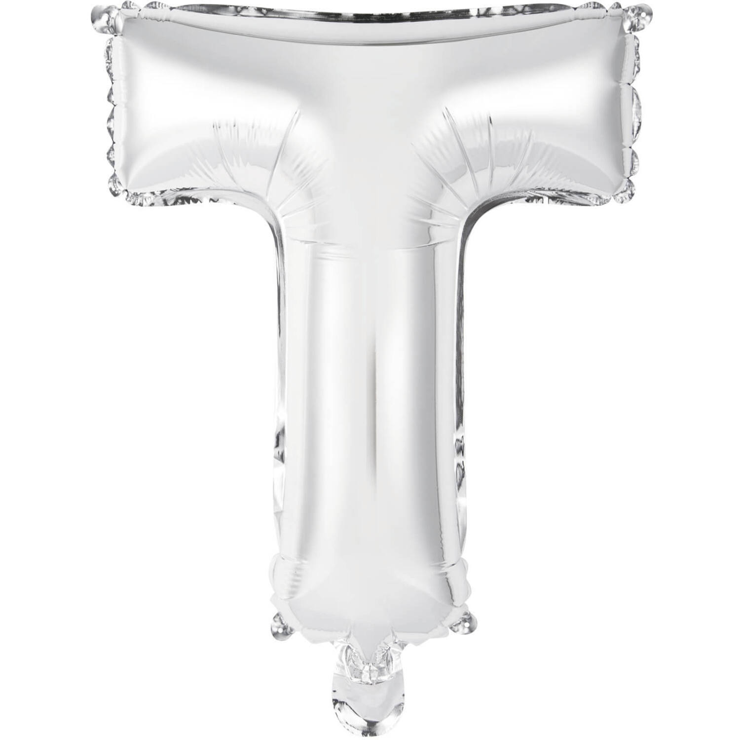 Mini Letter T Silver Foil Balloon N16 Packaged 34 cm x 27 cm