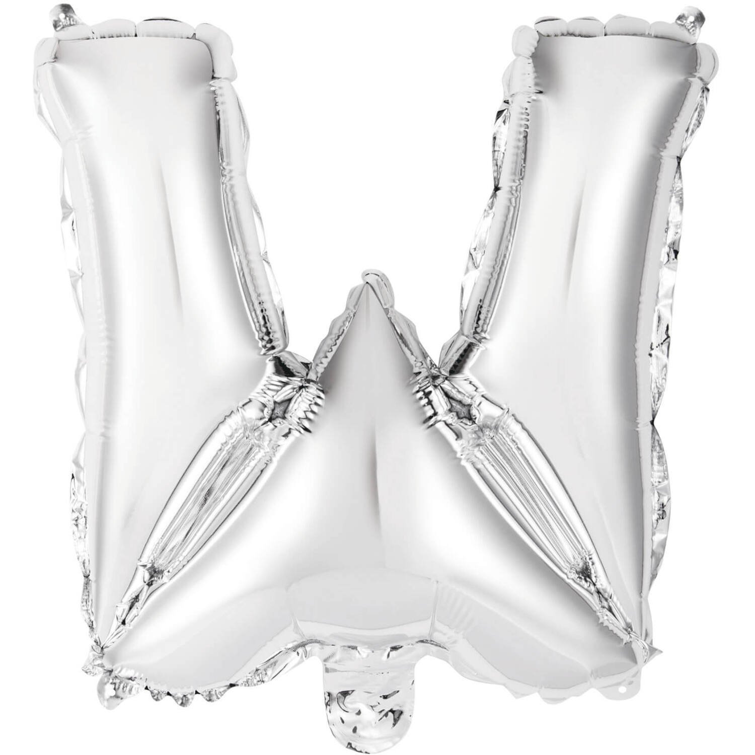Mini Letter W Silver Foil Balloon N16 Packaged 30 cm x 30 cm