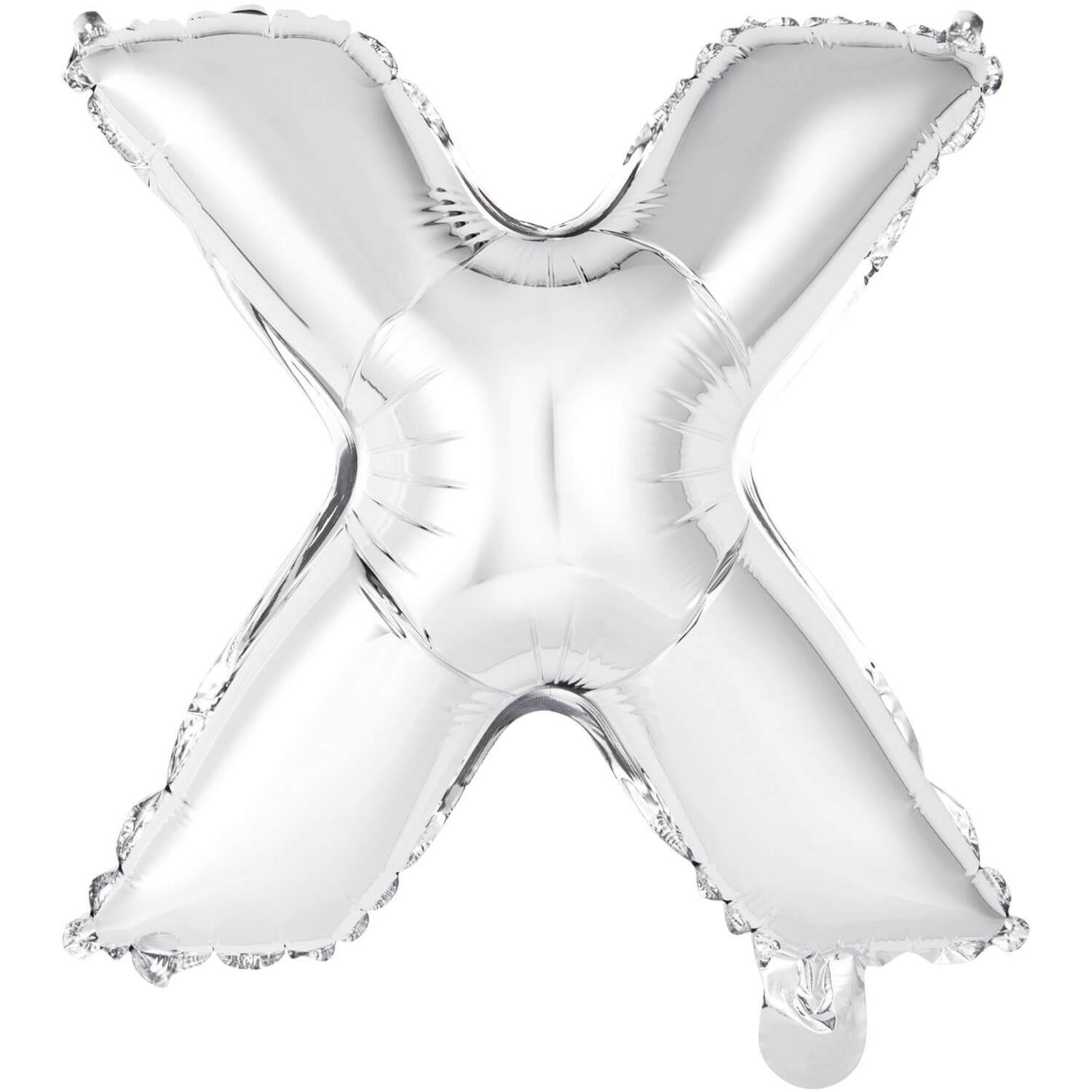 Mini Letter X Silver Foil Balloon N16 Packaged 35 cm x 33 cm