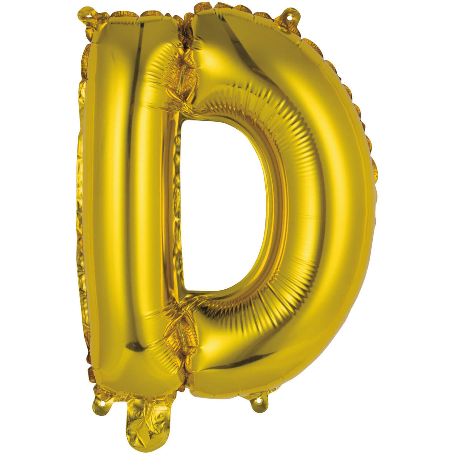 Mini Letter D Gold Foil Balloon N16 Packaged 33 cm x 26 cm