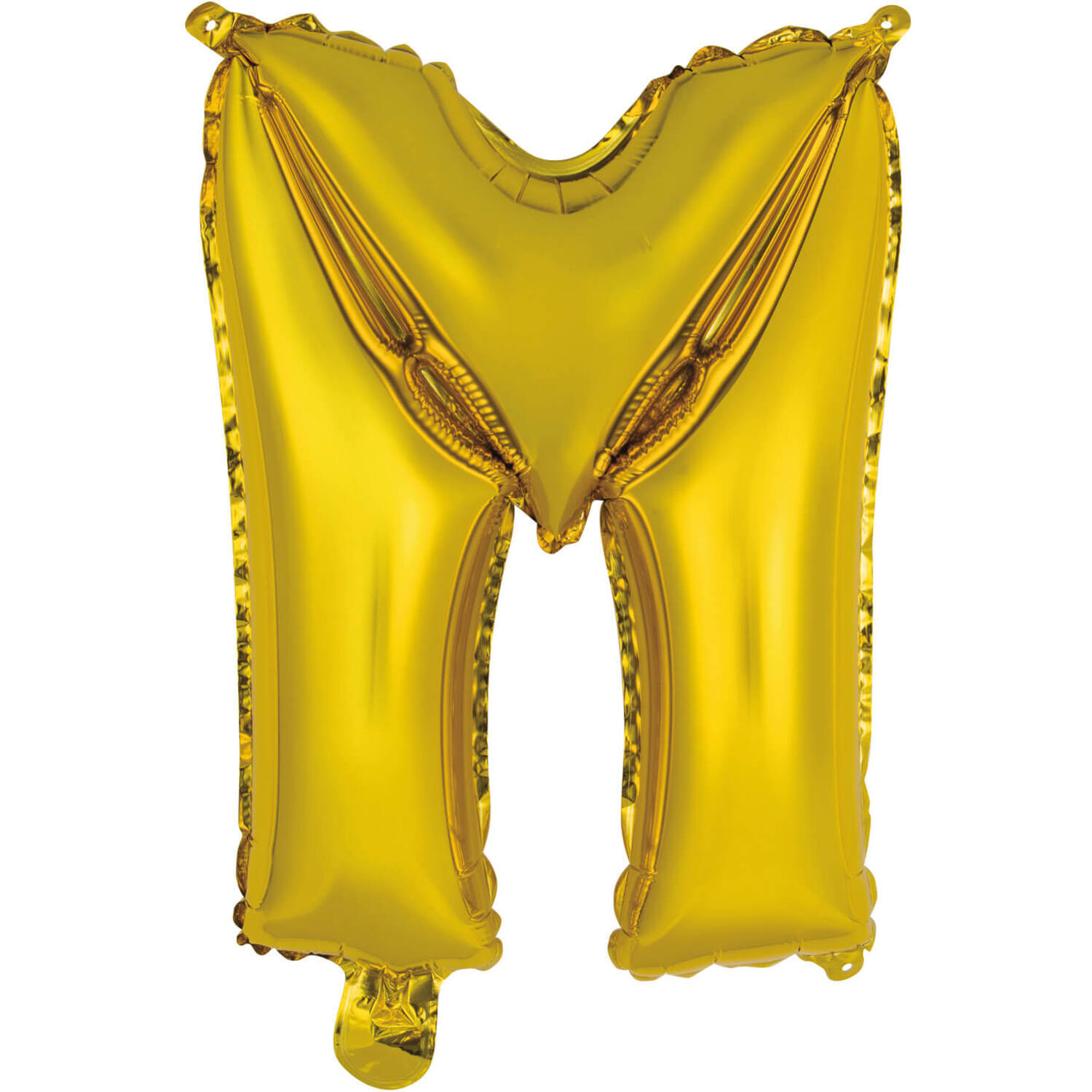 Mini Letter M Gold Foil Balloon N16 Packaged 34 cm x 26 cm