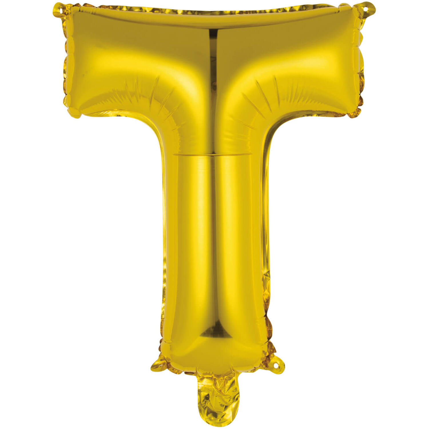 Mini Letter T Gold Foil Balloon N16 Packaged 34 cm x 27 cm