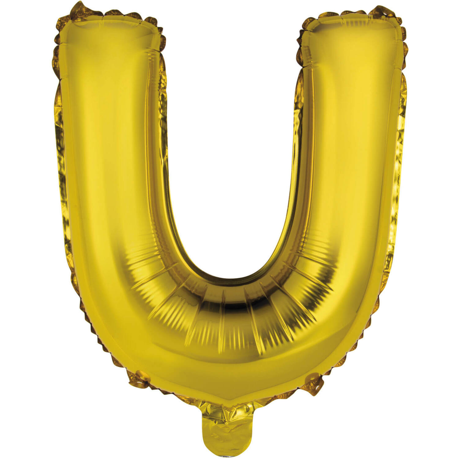 Mini Letter U Gold Foil Balloon N16 Packaged 31 cm x 27 cm