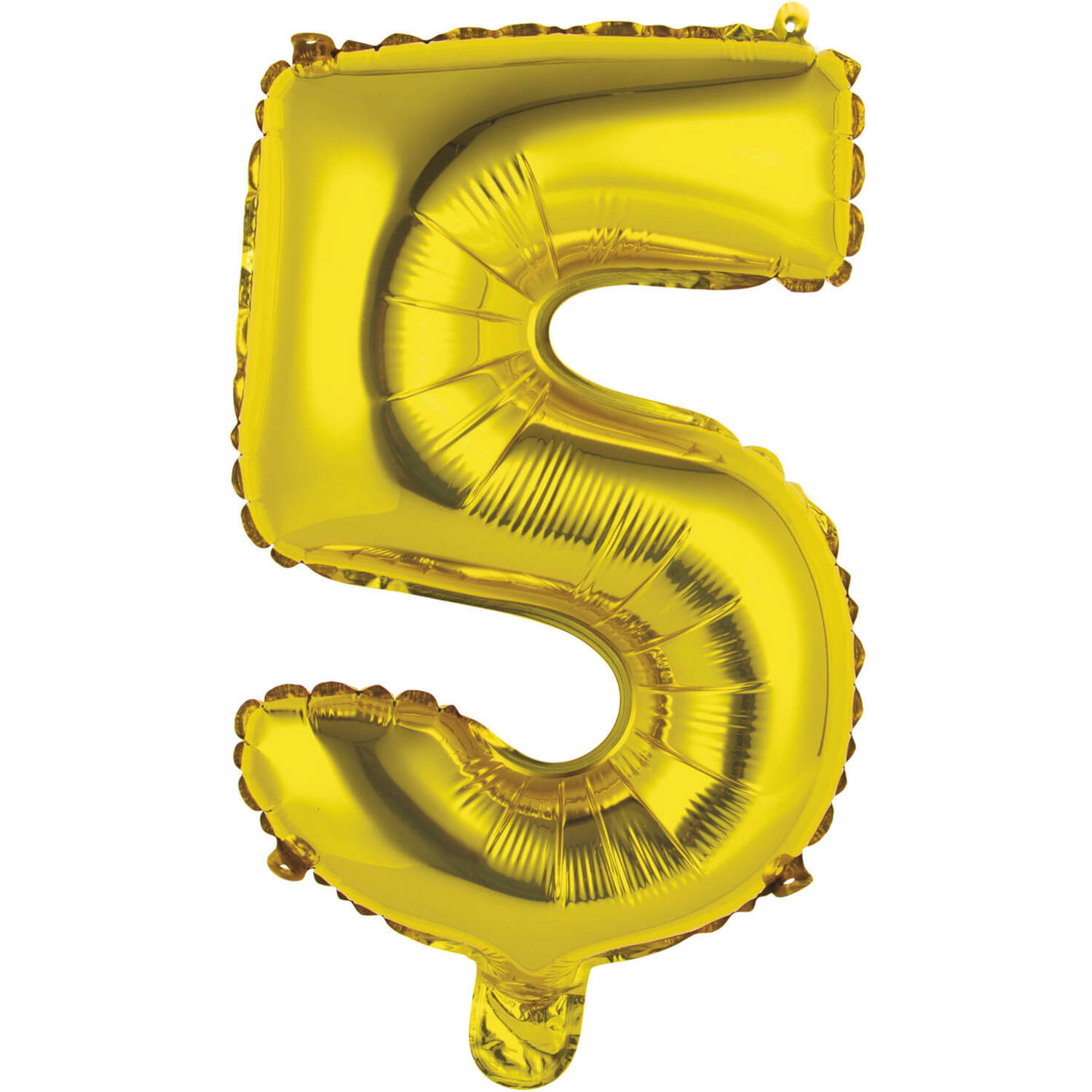 Mini Number 5 Gold Foil Balloon N16 Packaged 34 cm x 22 cm
