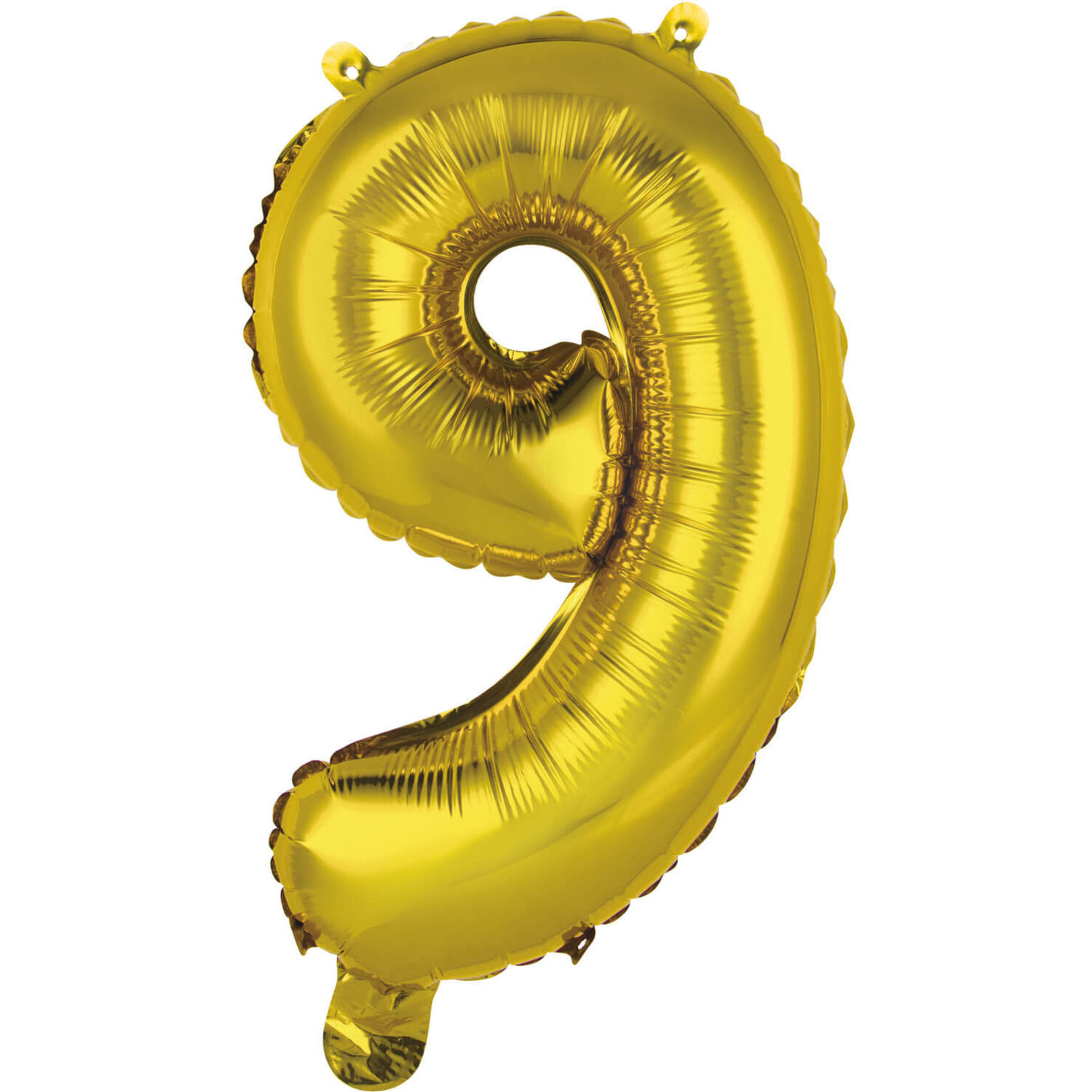Mini Number 9 Gold Foil Balloon N16 Packaged 36 cm x 22 cm