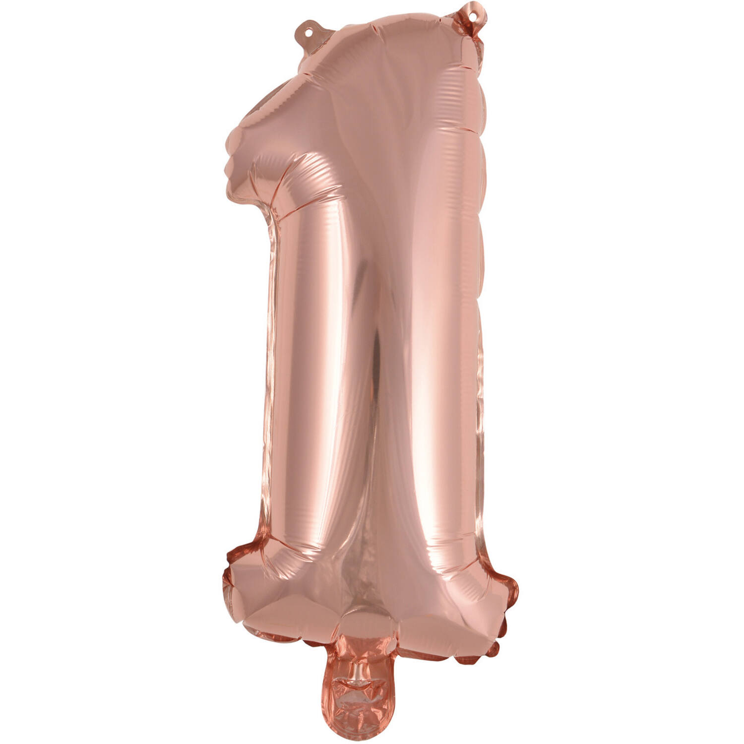 Mini Number 1 Rose Gold Foil Balloon N16 Packaged 35 cm x 16 cm