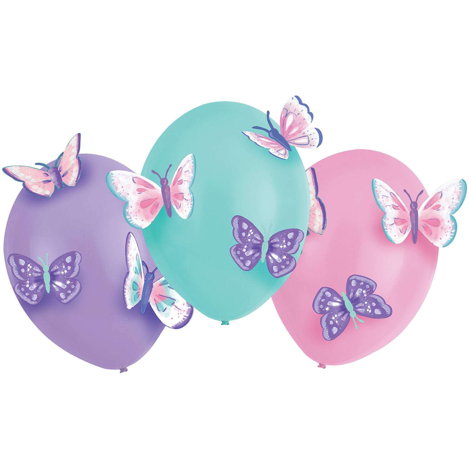 3 Latex Balloons Flutter with Paper Additions