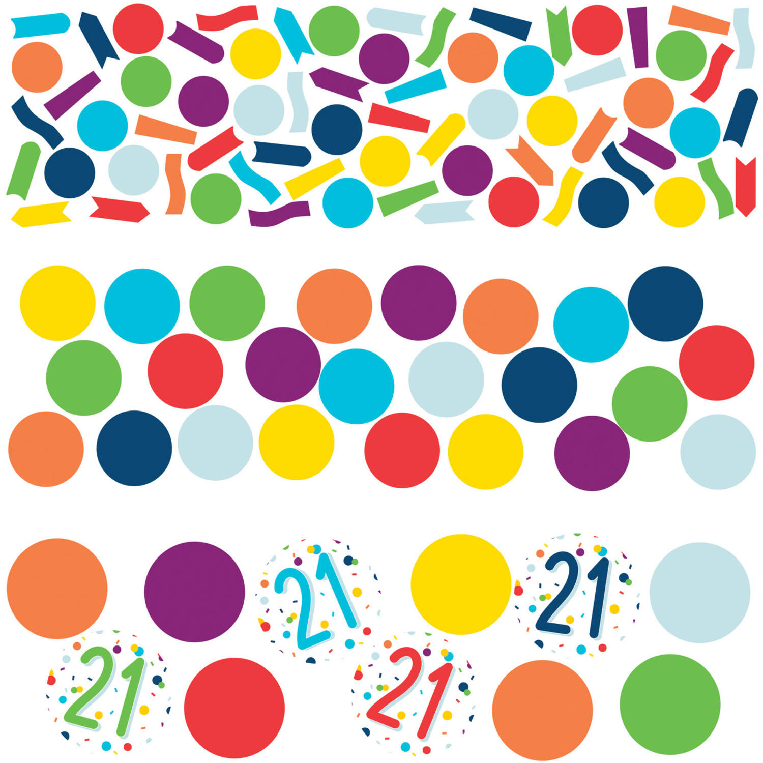 Confetti 21 Confetti Birthday Paper 34 g