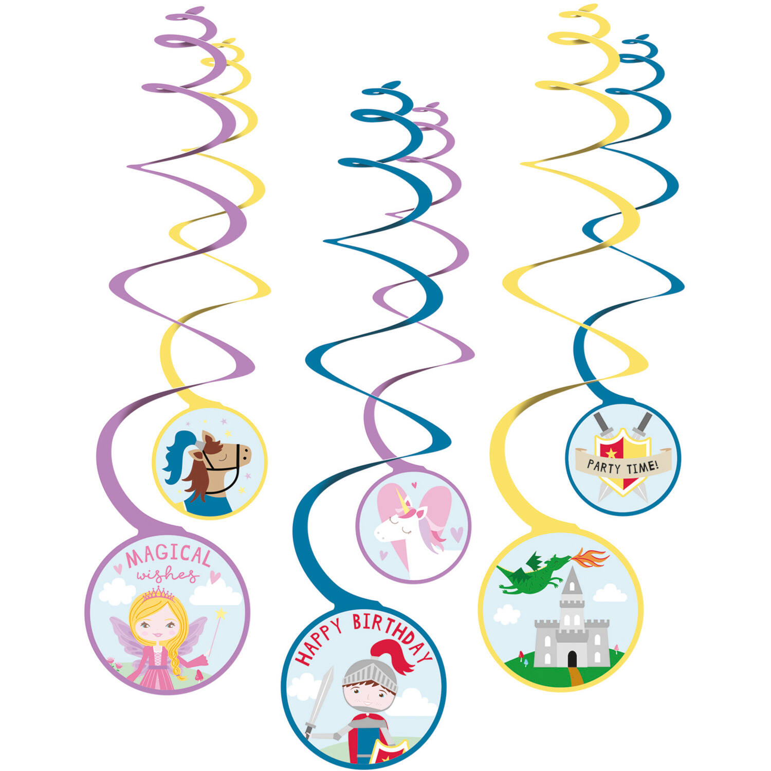 6 Swirl Decoration Princess & Knight