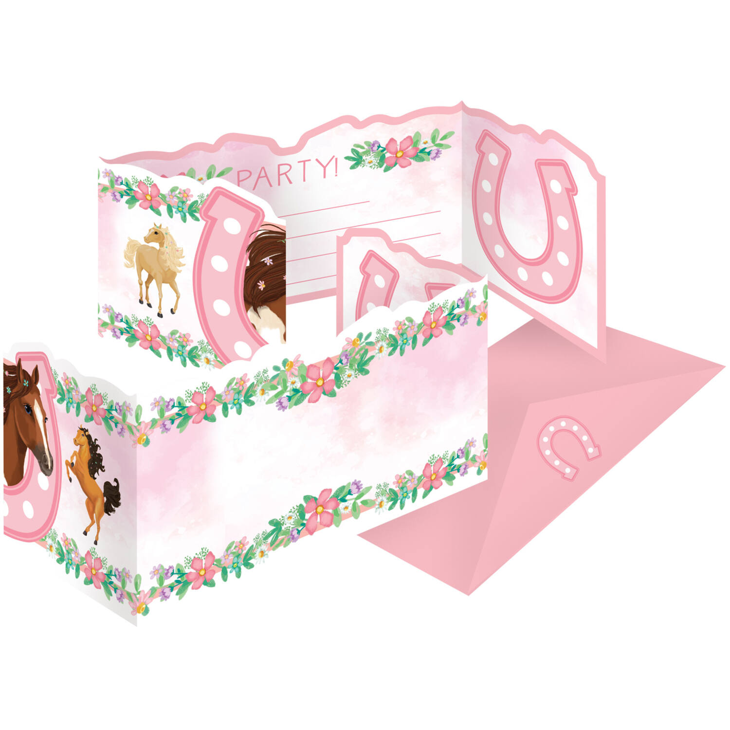 8 Invitations & Envelopes     Beautiful Horses