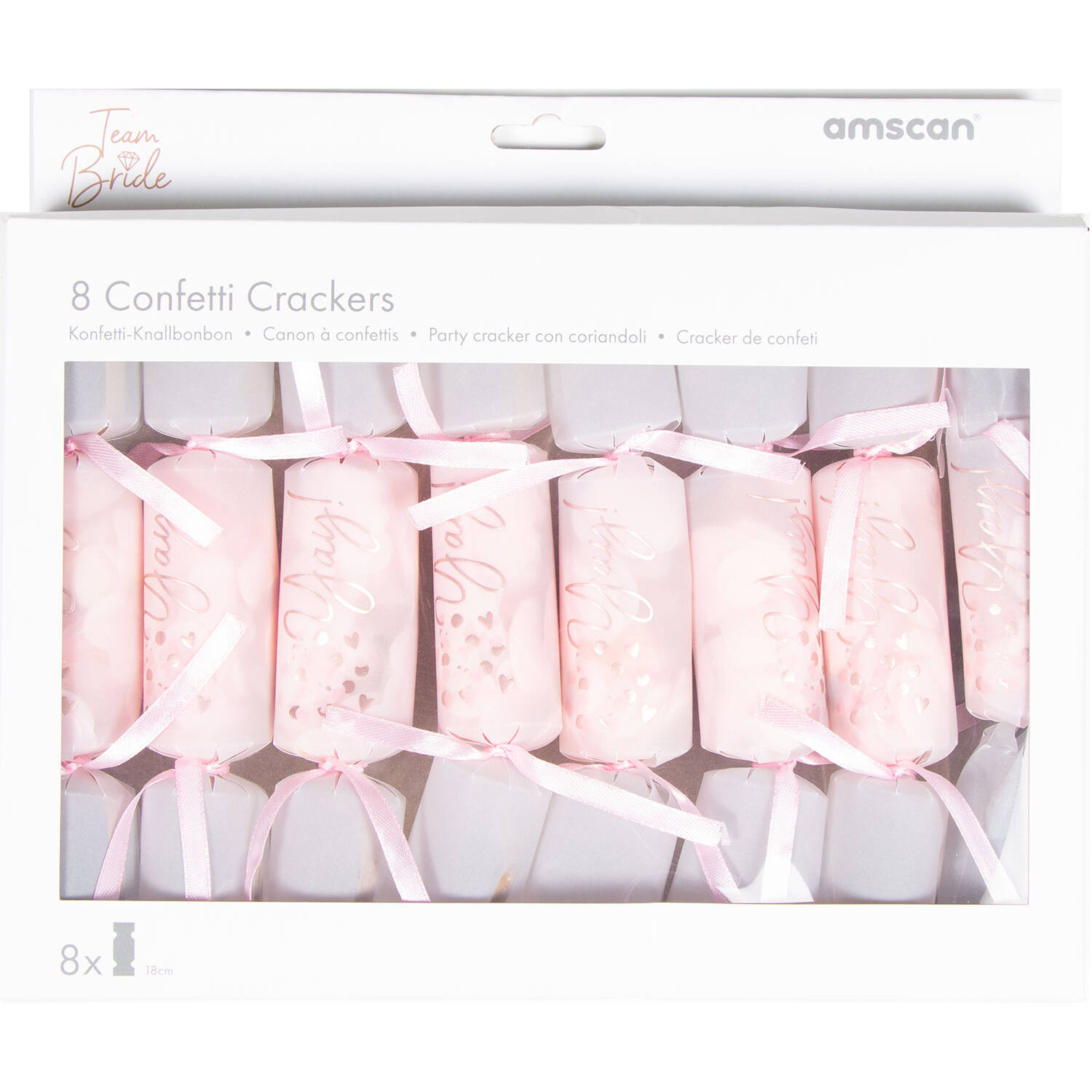 8 Confetti Cracker Hen Party Plastic / Paper 18 cm